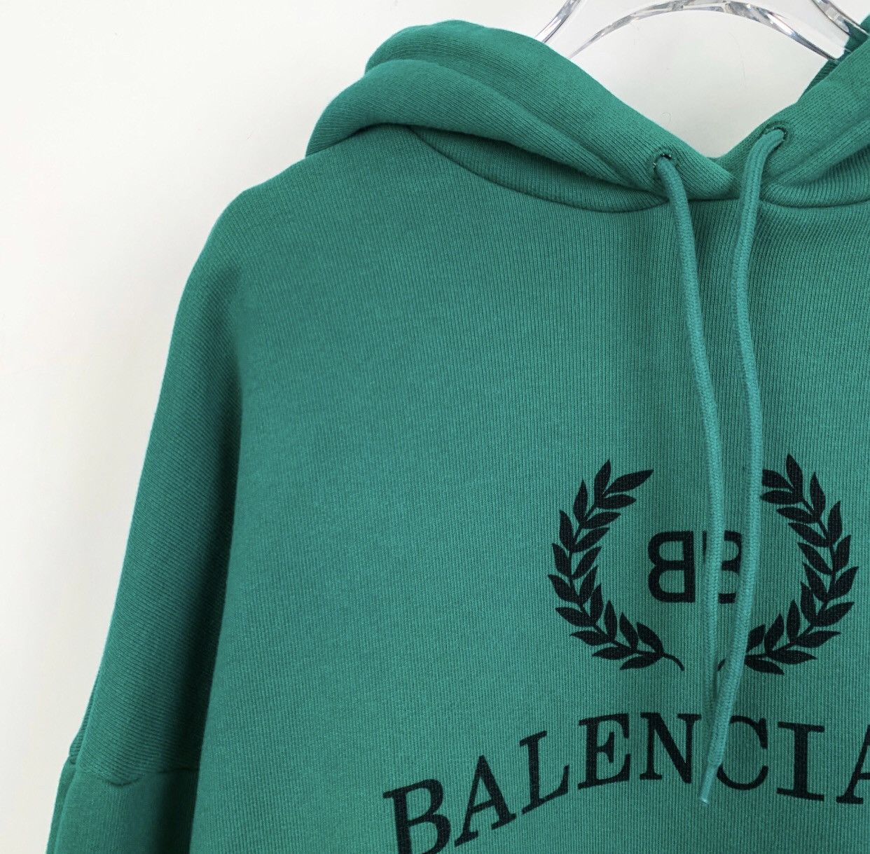 Balenciaga Balenciaga green logo letter hooded drawstring sweatshirt Size S / US 4 / IT 40 - 4 Thumbnail