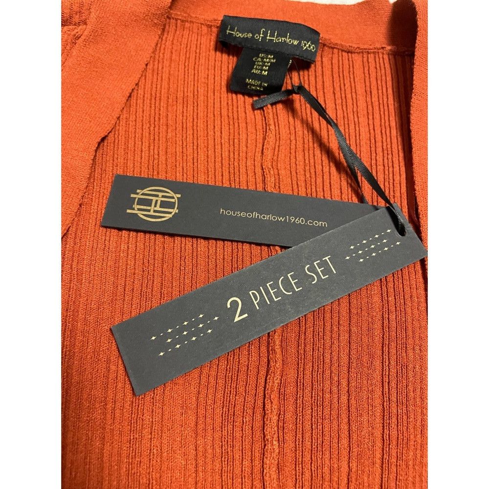 House of Harlow NWT New House of Harlow 1960 Rust 2 Piece Knit Set Dress Ca  | Grailed