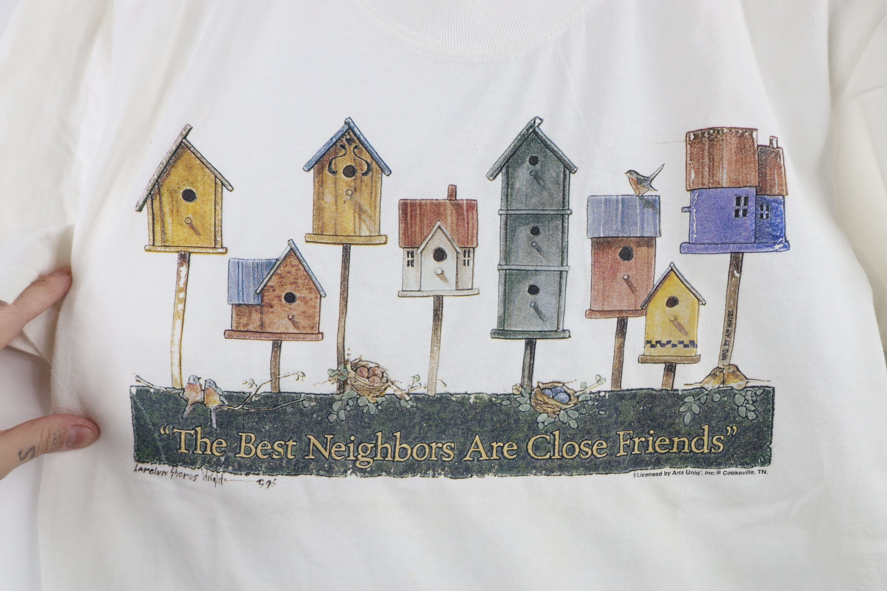 Vintage Vintage 90s Streetwear Bird Birdhouse Neighbors T-Shirt Size M / US 6-8 / IT 42-44 - 4 Thumbnail