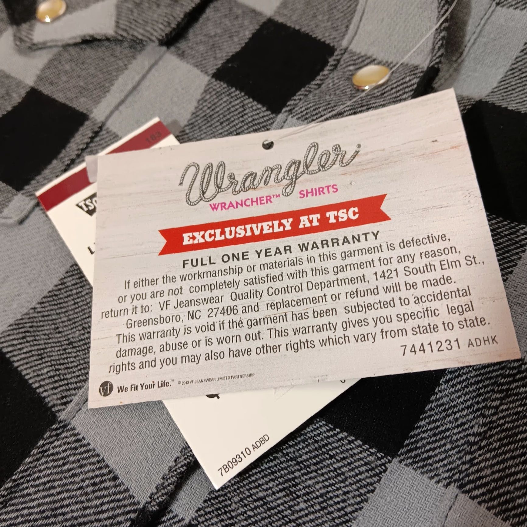 Wrangler VINTAGE Wrangler Flannel Shirt Women M Western Pearl Snap Plaid Cowgirl Ranch Rodeo Fall Winter Size M / US 6-8 / IT 42-44 - 6 Thumbnail