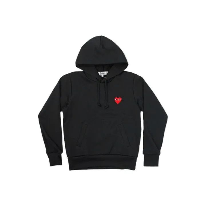 Comme des Garcons CDG Play Black Hooded Sweatshirt for Men 0079 Size US L / EU 52-54 / 3 - 1 Thumbnail