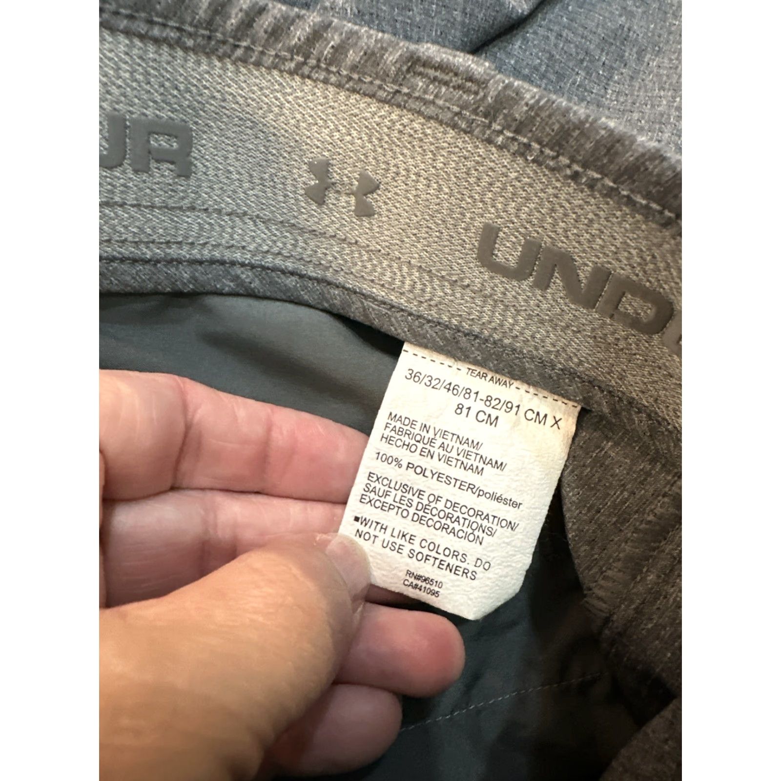 Under Armour Under Armour Pants 36x32 Gray All Season Gear Mens Chino Lightweight Casual Straight Leg 5-Pocket Logo Front Flat Front Inseam 32 Rise 10.5 Size US 36 / EU 52 - 6 Thumbnail