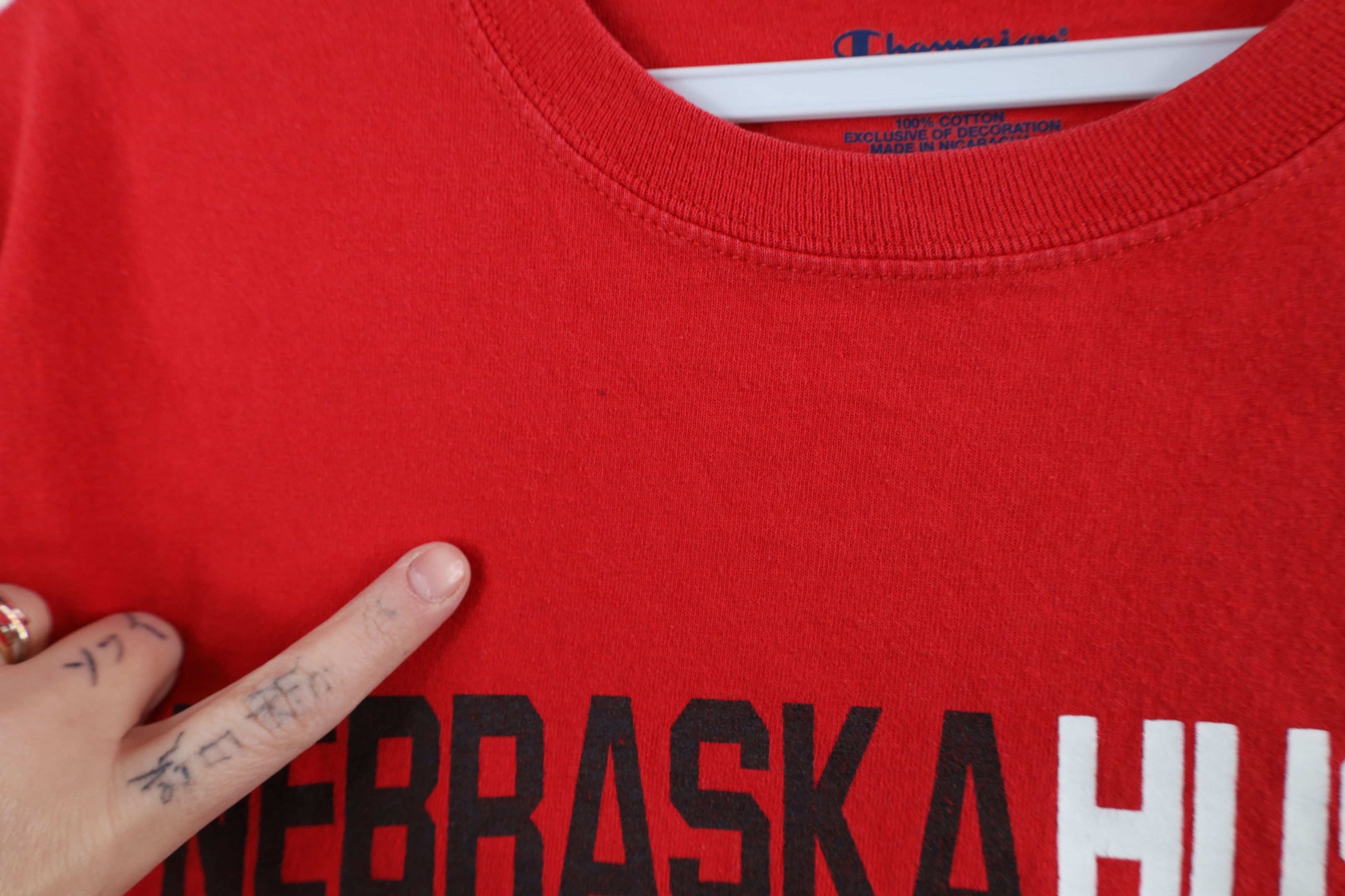 Champion × Vintage Vintage Champion University of Nebraska T-Shirt Red Size US M / EU 48-50 / 2 - 6 Thumbnail