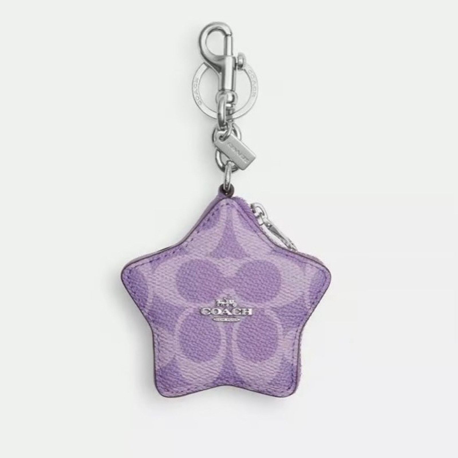 Coach NWT Coach CBL12 Star Bag Charm Coin Case Pouch Silver /Iris Size ONE SIZE - 6 Thumbnail