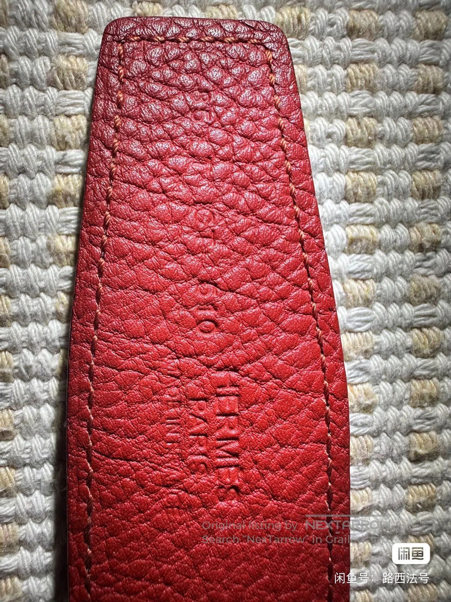 Hermes Hermès Red Leather Belt Gold H Buckle. Size ONE SIZE - 4 Thumbnail