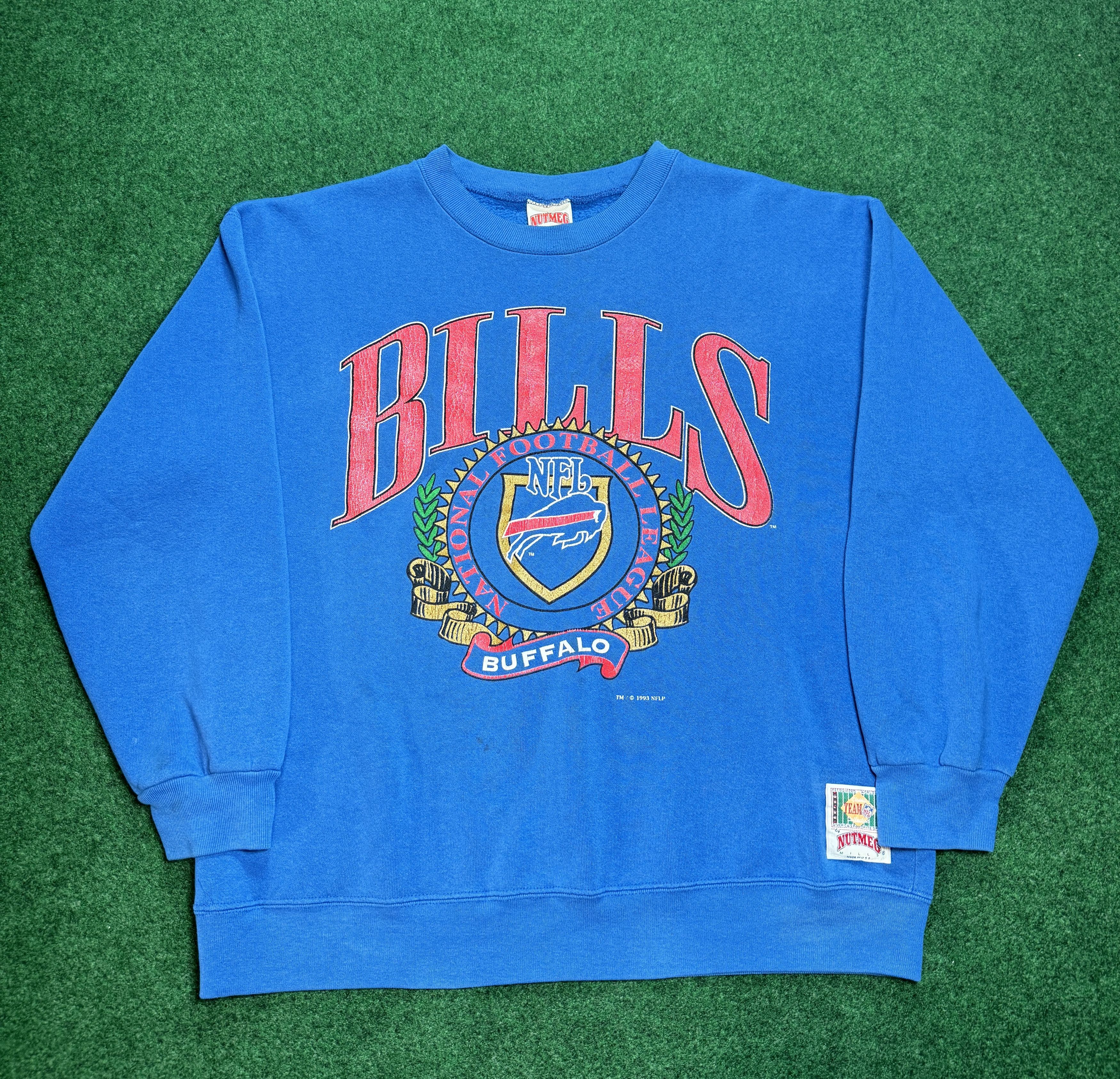 image of 90's Buffalo Bills Sweatshirt Size Large Nutmeg Mills in Blue, Men's