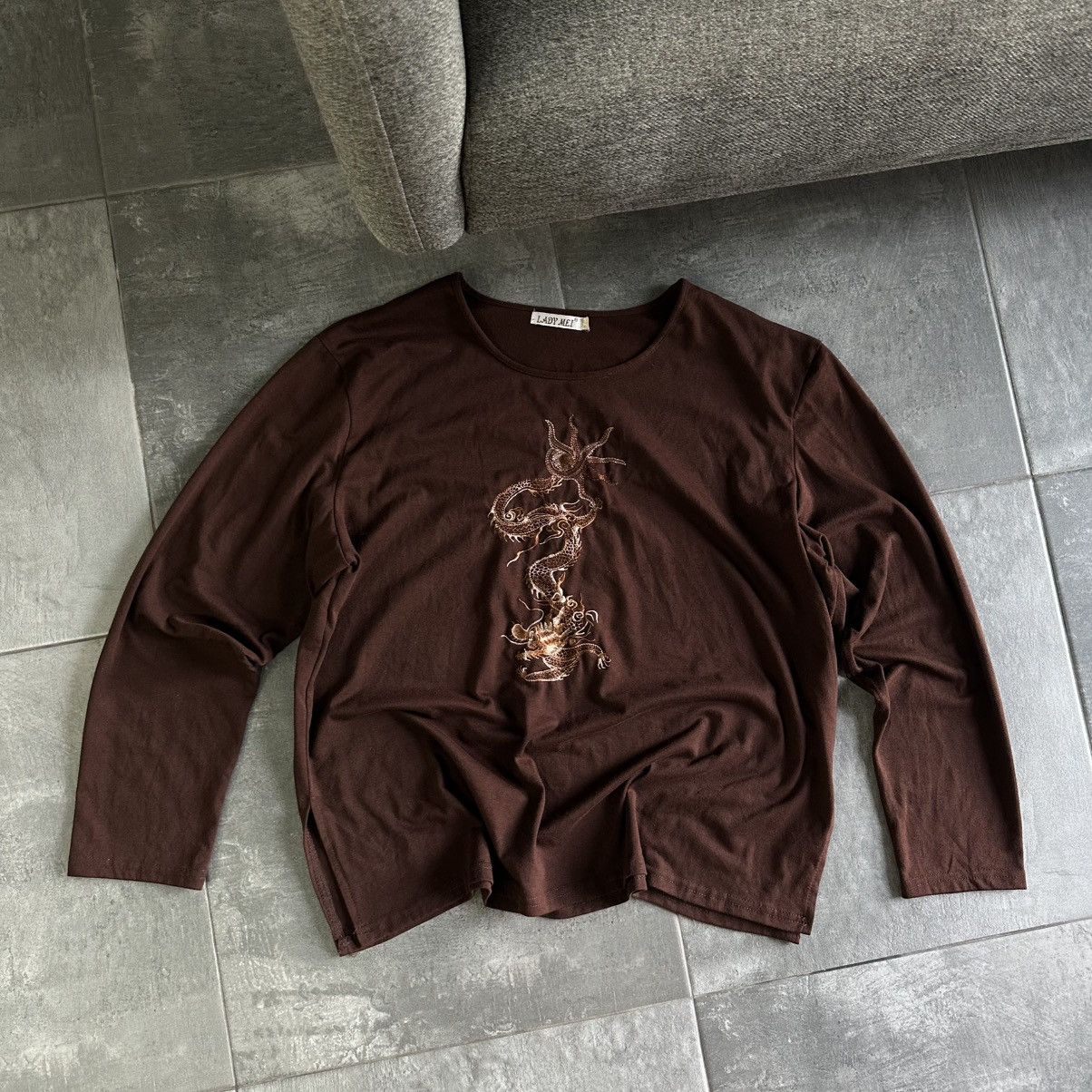 Japanese Brand × Vintage Vintage Japanese Style Long-sleeve T-shirts Grunge Y2K 00s Size XL / US 12-14 / IT 48-50 - 1 Thumbnail