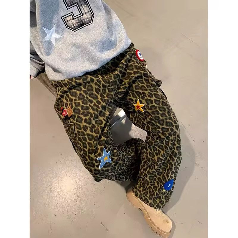 Jean Leopard Print Pant with Colorful Patches | Size 26" / US 2 / IT 38 - 3 Thumbnail