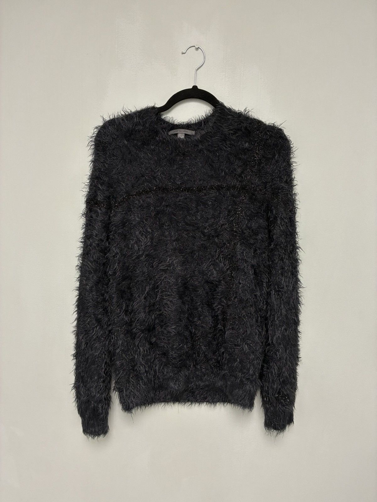 John Varvatos Black Fuzzy Sweater medium Size US M / EU 48-50 / 2 - 12 Thumbnail