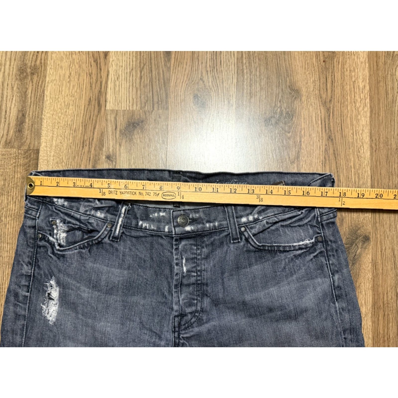 7 For All Mankind 7 For All Mankind Jeans Women's 35 Black Denim Josefina Pockets 5-Pocket Straight Inseam 29 Vintage? No Size 24" / US 00 / IT 34 - 7 Thumbnail