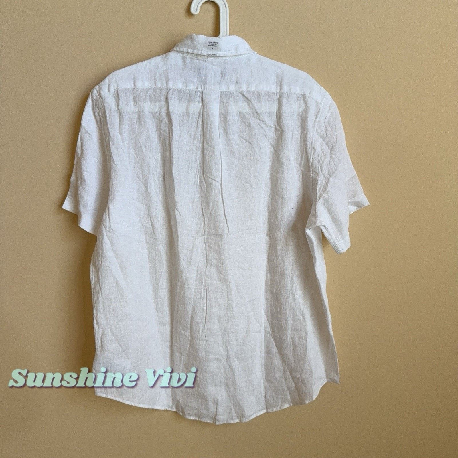 Polo Ralph Lauren NWT Polo Ralph Lauren Linen Shirt women White Short Sleeve Size US L / EU 52-54 / 3 - 5 Thumbnail
