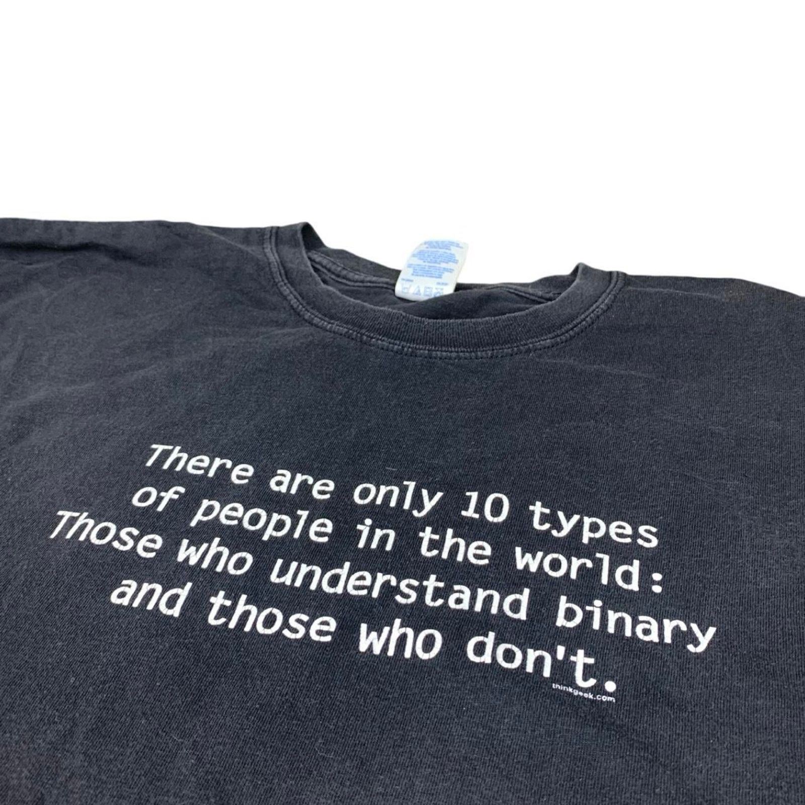 Vintage Vintage 90s Coding Graphic Print T-shirt Size US XL / EU 56 / 4 - 2 Thumbnail