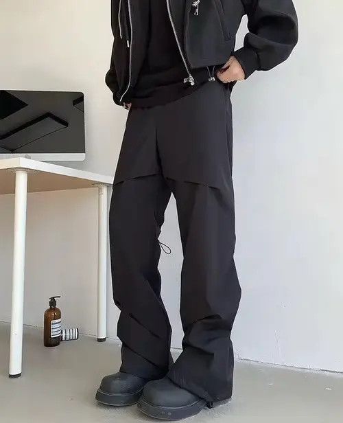 Japanese Brand Norika x Yuko Casual Trousers Sports Drawstring Pleated Pant Size US 32 / EU 48 - 5 Thumbnail