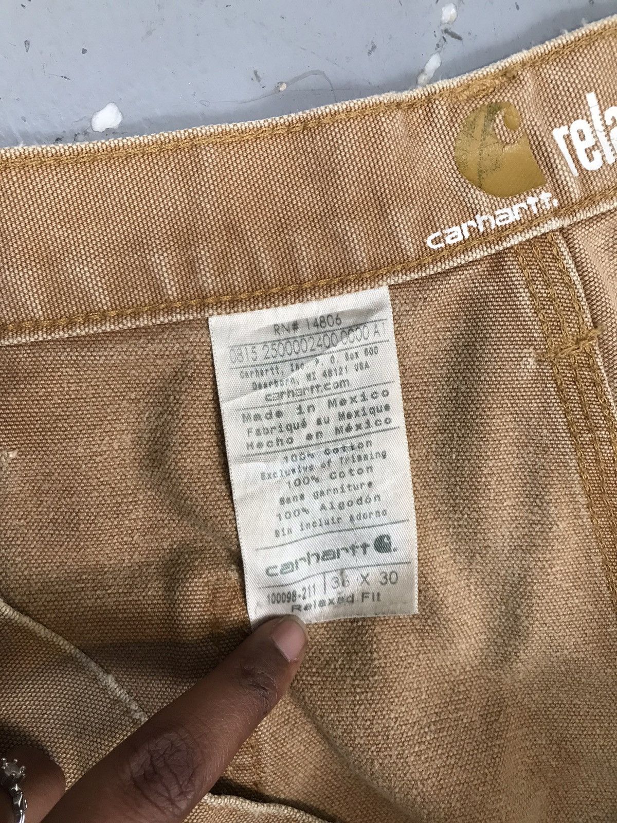 Carhartt × Vintage Vintage sunfade Carhartt b11 BRN double knee denim Size US 36 / EU 52 - 8 Thumbnail