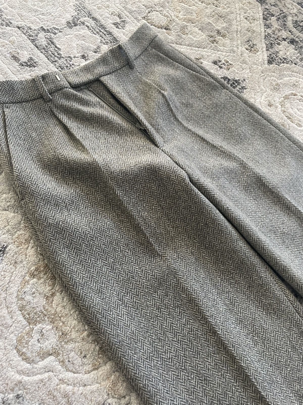Ojardorf O. Files Herringbone Wool Trousers Size US 31 - 2 Thumbnail