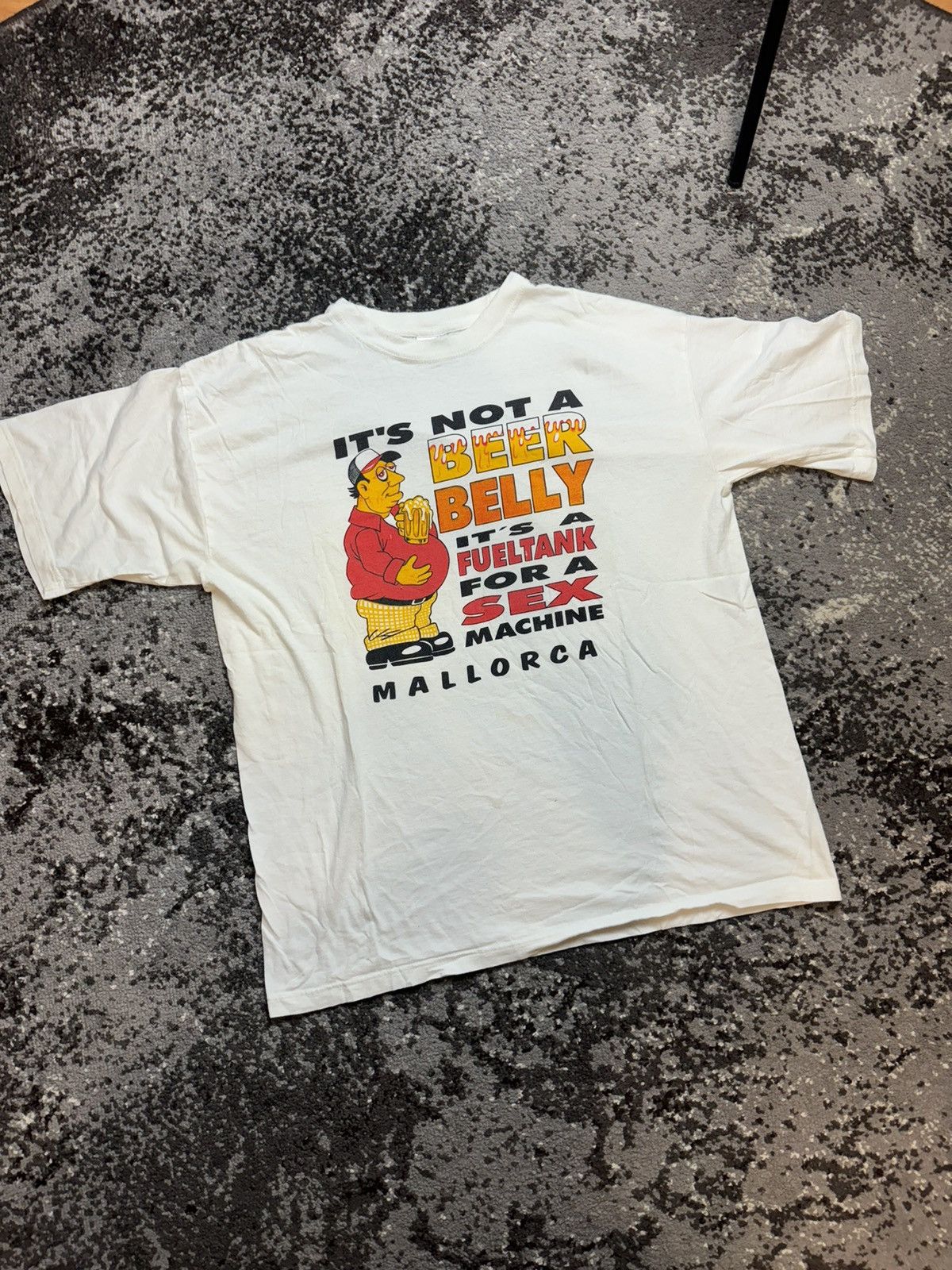 Other Vintage Y2K Humour Crazy Shirt Beer Belly Sex Machine Print Size US L / EU 52-54 / 3 - 1 Thumbnail