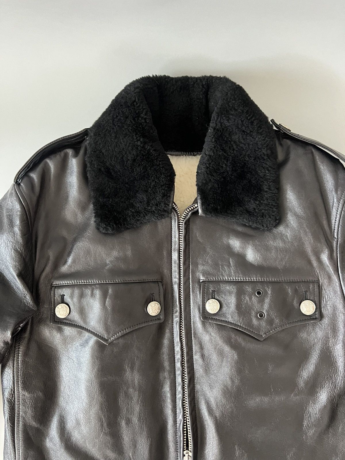 Calvin Klein 205W39NYC × Raf Simons Calvin Klein 205W39NYC Policeman Leather Jacket Size US S / EU 44-46 / 1 - 4 Thumbnail