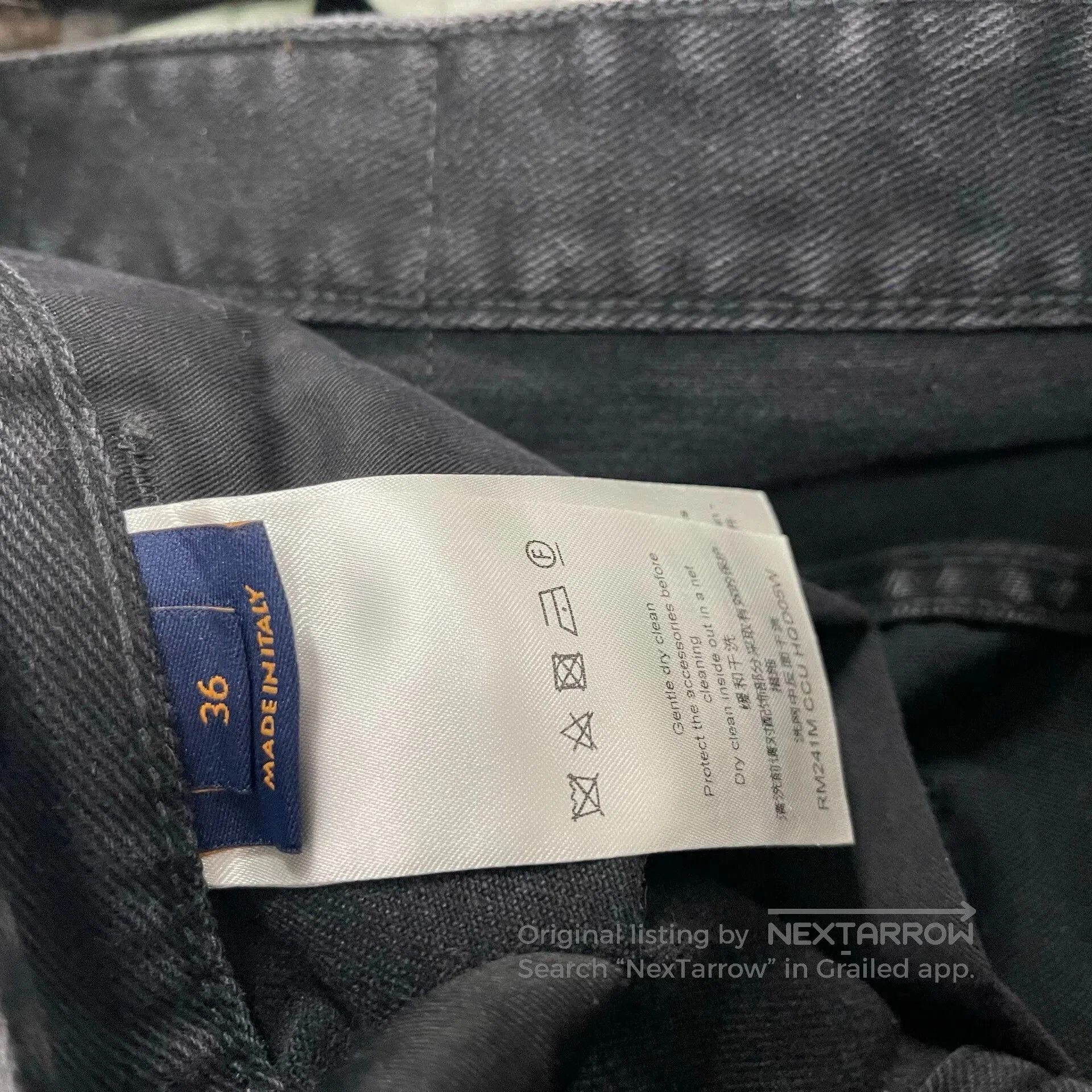 Louis Vuitton LV SS24 Black Monogram Distressed Jeans 36. Size US 36 / EU 52 - 3 Thumbnail