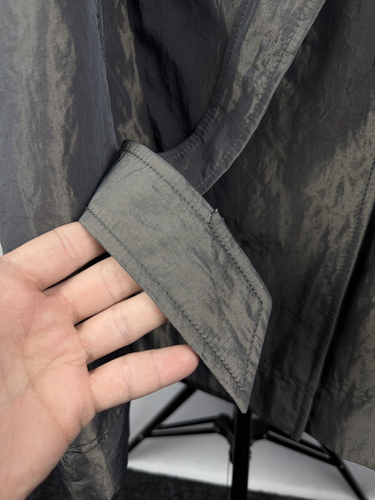 Japanese Brand Vintage Avant Garde Women’s Nylon Trench Jacket Y2K Size XL / US 12-14 / IT 48-50 - 8 Thumbnail
