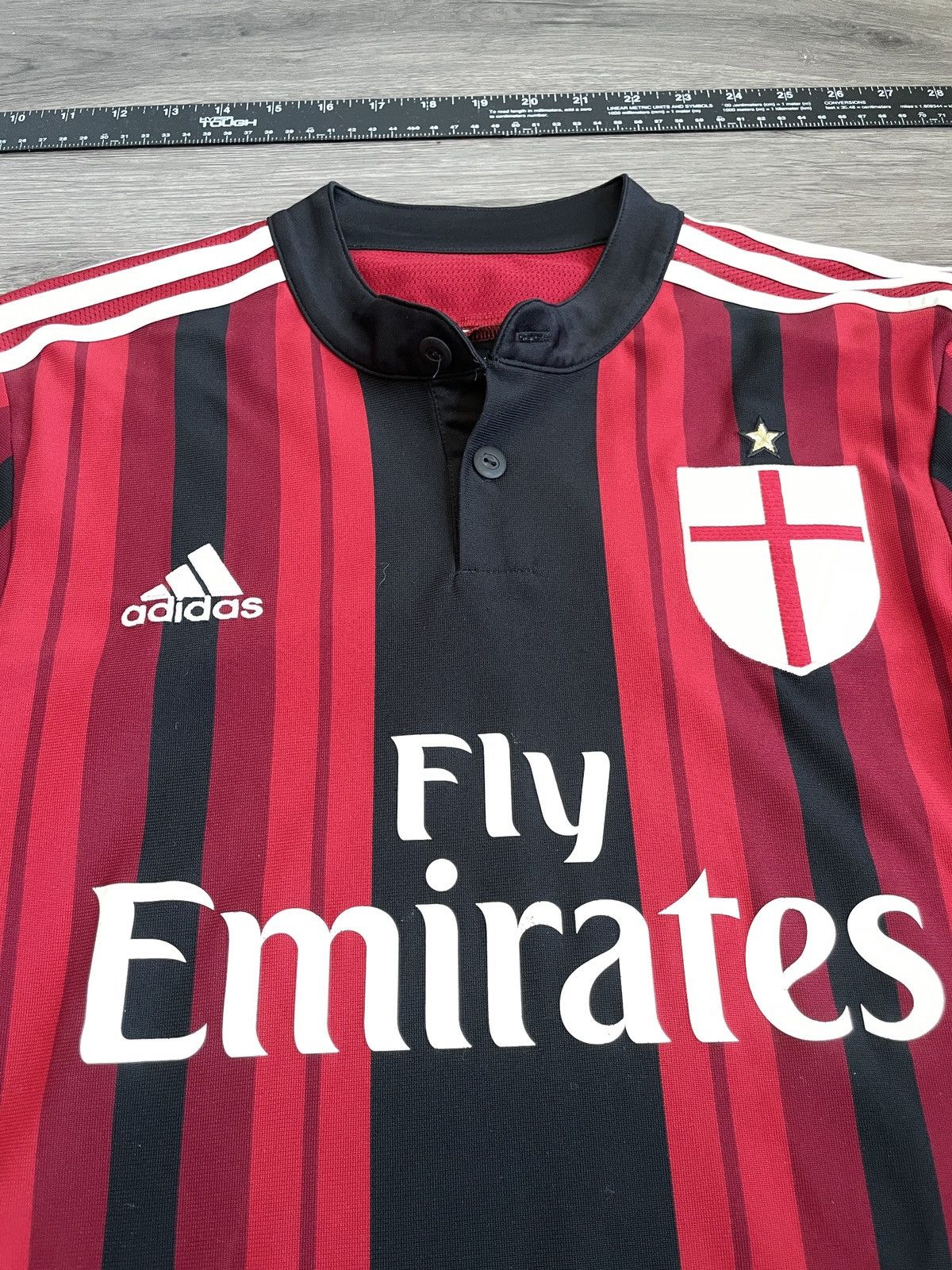 Adidas Y2K Adidas “AC Milan” Soccer Jersey (Sz.S) Size US S / EU 44-46 / 1 - 2 Thumbnail