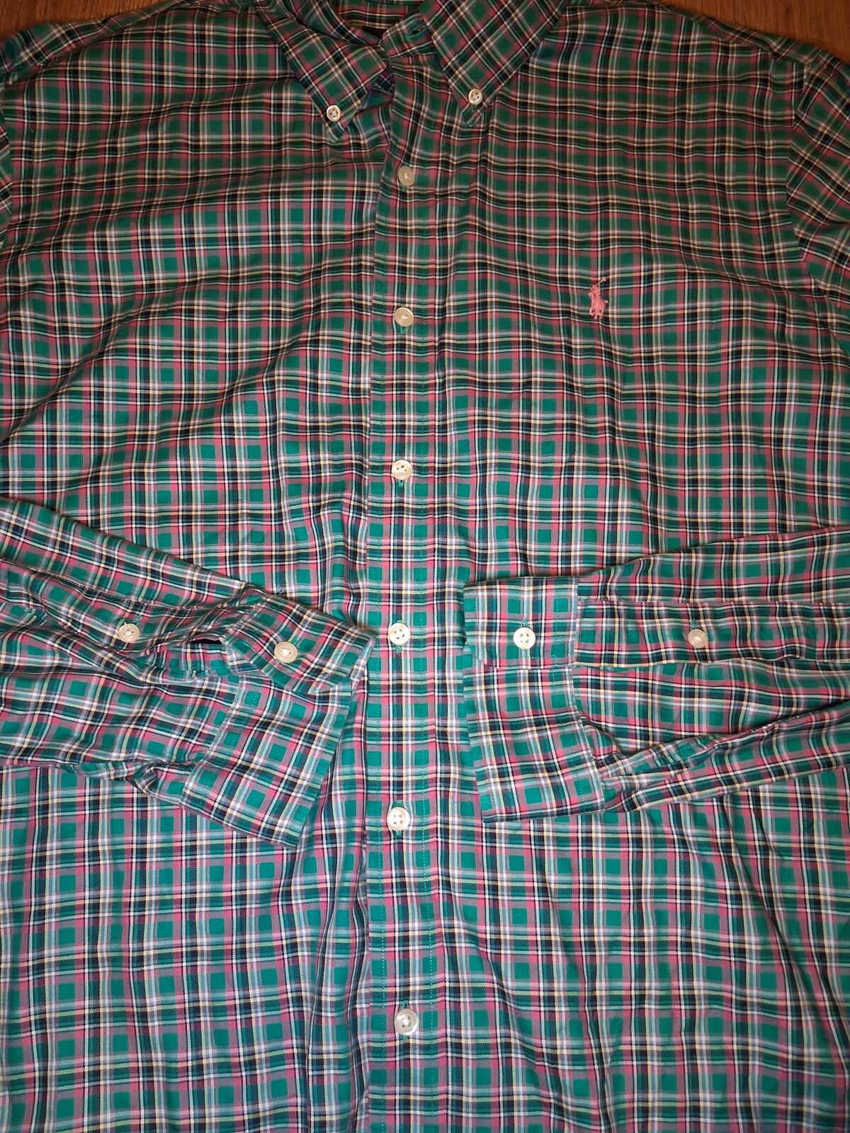 Polo Ralph Lauren Polo Ralph Lauren Button Up Shirt Mens XL Green Plaid Cotton Size US XL / EU 56 / 4 - 5 Thumbnail