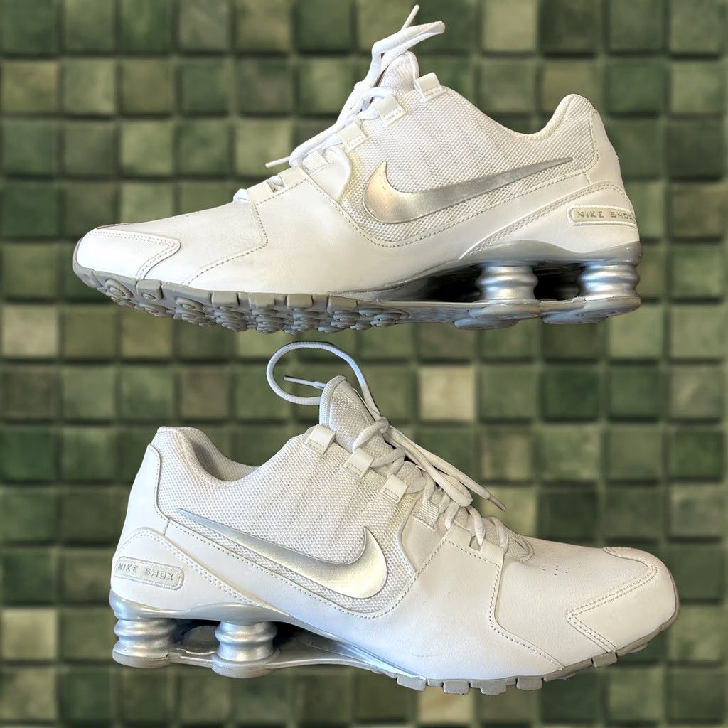 Nike Nike Shox Avenue White 833584-100 Sneaker Men 12 AS IS Good Condition 2016 Net Easy Size US 12 / EU 45 - 1 Thumbnail