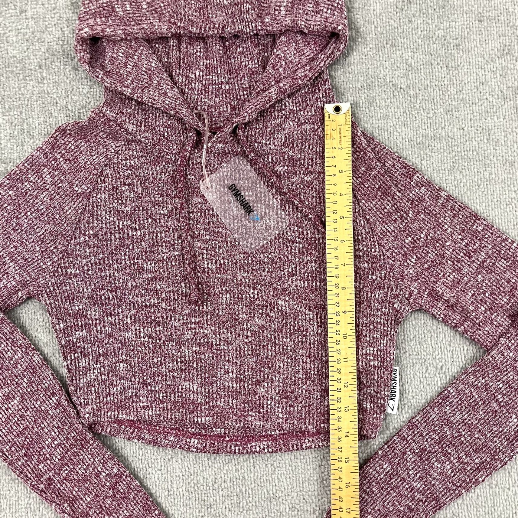 Gymshark Gymshark Hoodie Womens S Slounge Cropped Pullover Deep Plum Purple Solid Cropped Jacket Womens Sport Gym Yoga NEW Size S / US 4 / IT 40 - 4 Thumbnail