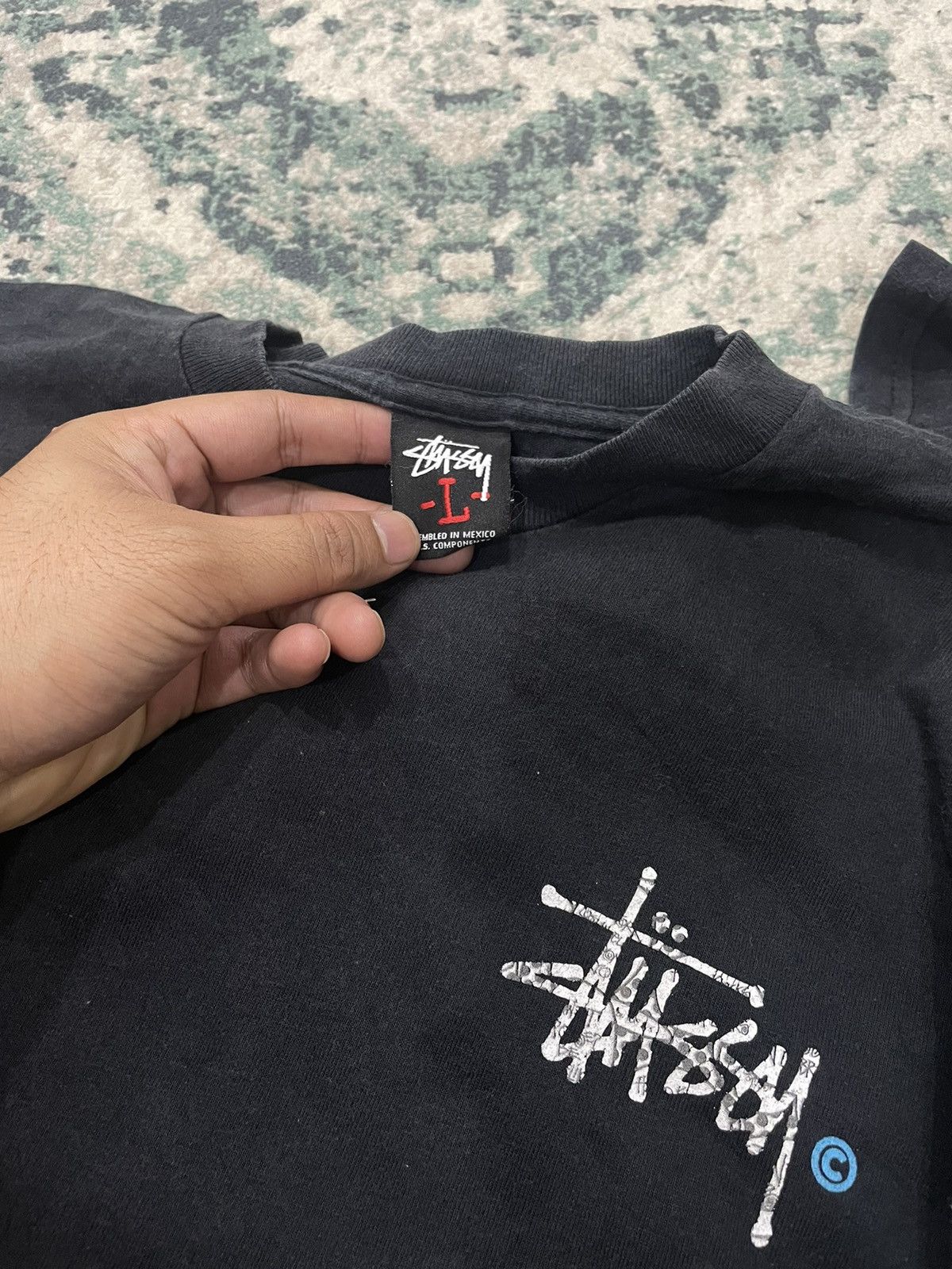 Stussy Vintage Stussy Big Logo Tee Shirt Size US L / EU 52-54 / 3 - 6 Thumbnail