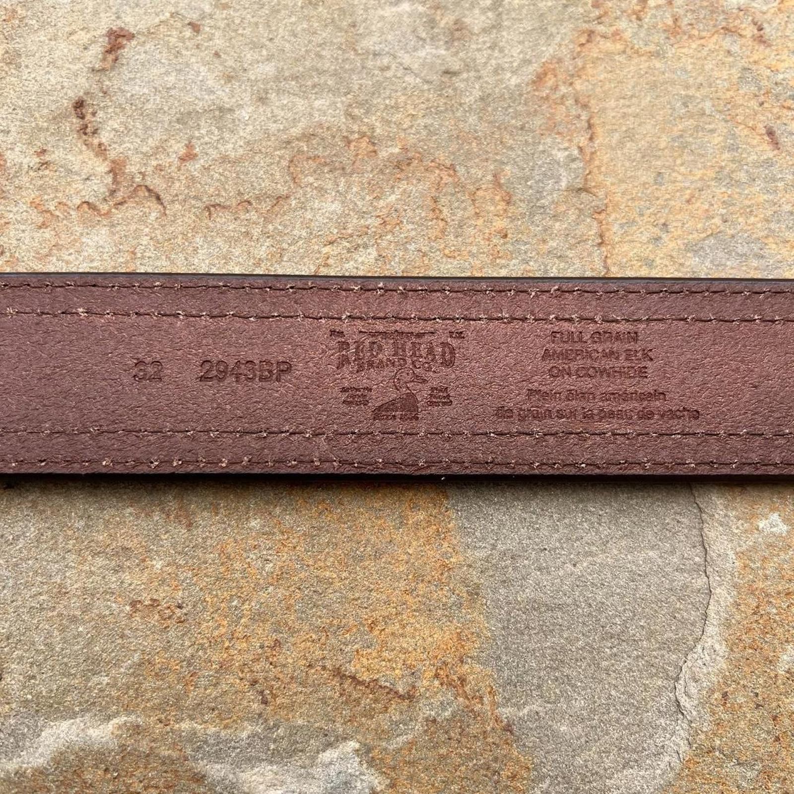 Redhead NWT Two Tone Dark Brown Soft Elk Leather Belt Size ONE SIZE - 6 Thumbnail