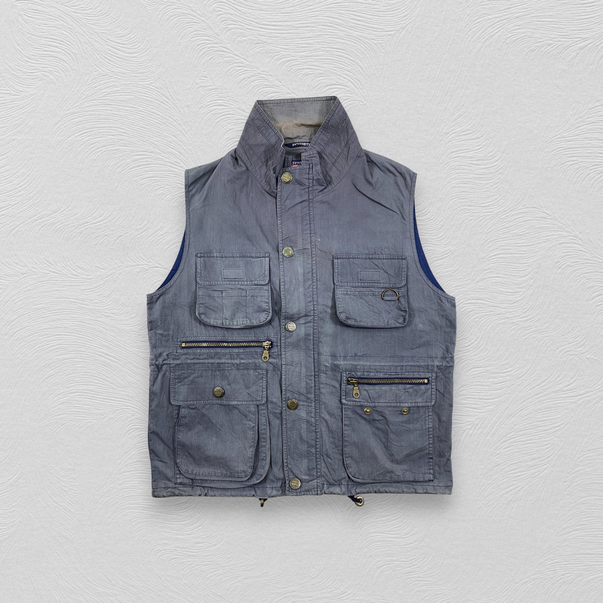 Japanese Brand Synthetic Multipocket Vest Jacket- J225 Size US M / EU 48-50 / 2 - 1 Thumbnail