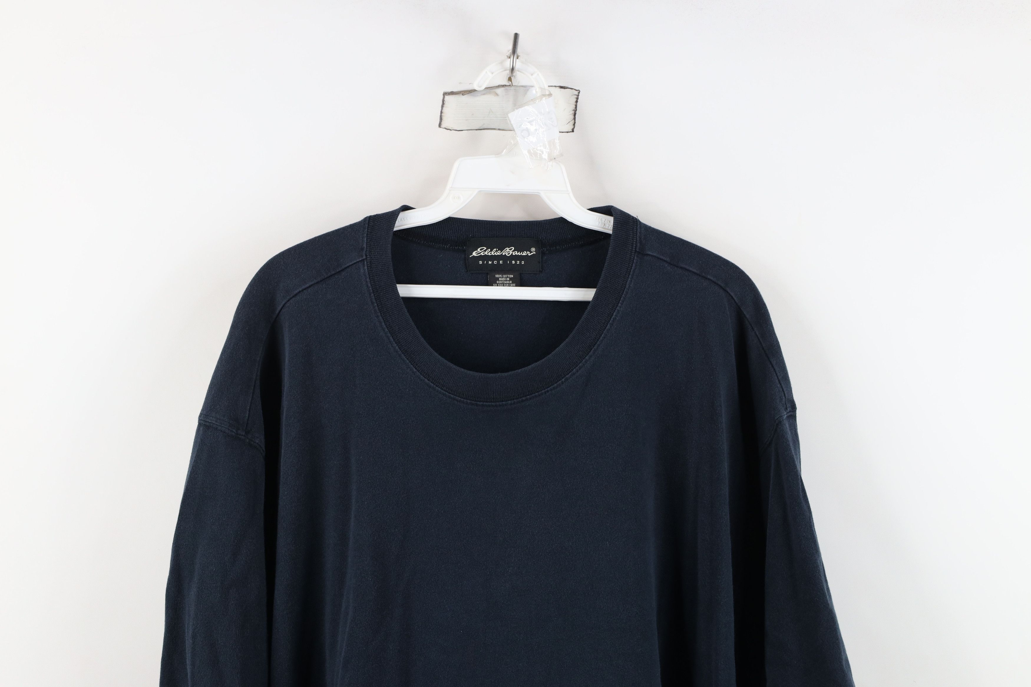 Eddie Bauer Vintage 90s Eddie Bauer Blank Cotton T-Shirt Black Size US XXL / EU 58 / 5 - 2 Thumbnail