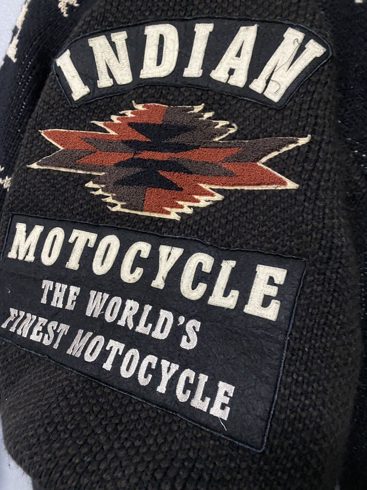 Indian Motorcycle Indian Motorcycle club fur knit navajo print jacket Size US M / EU 48-50 / 2 - 9 Thumbnail