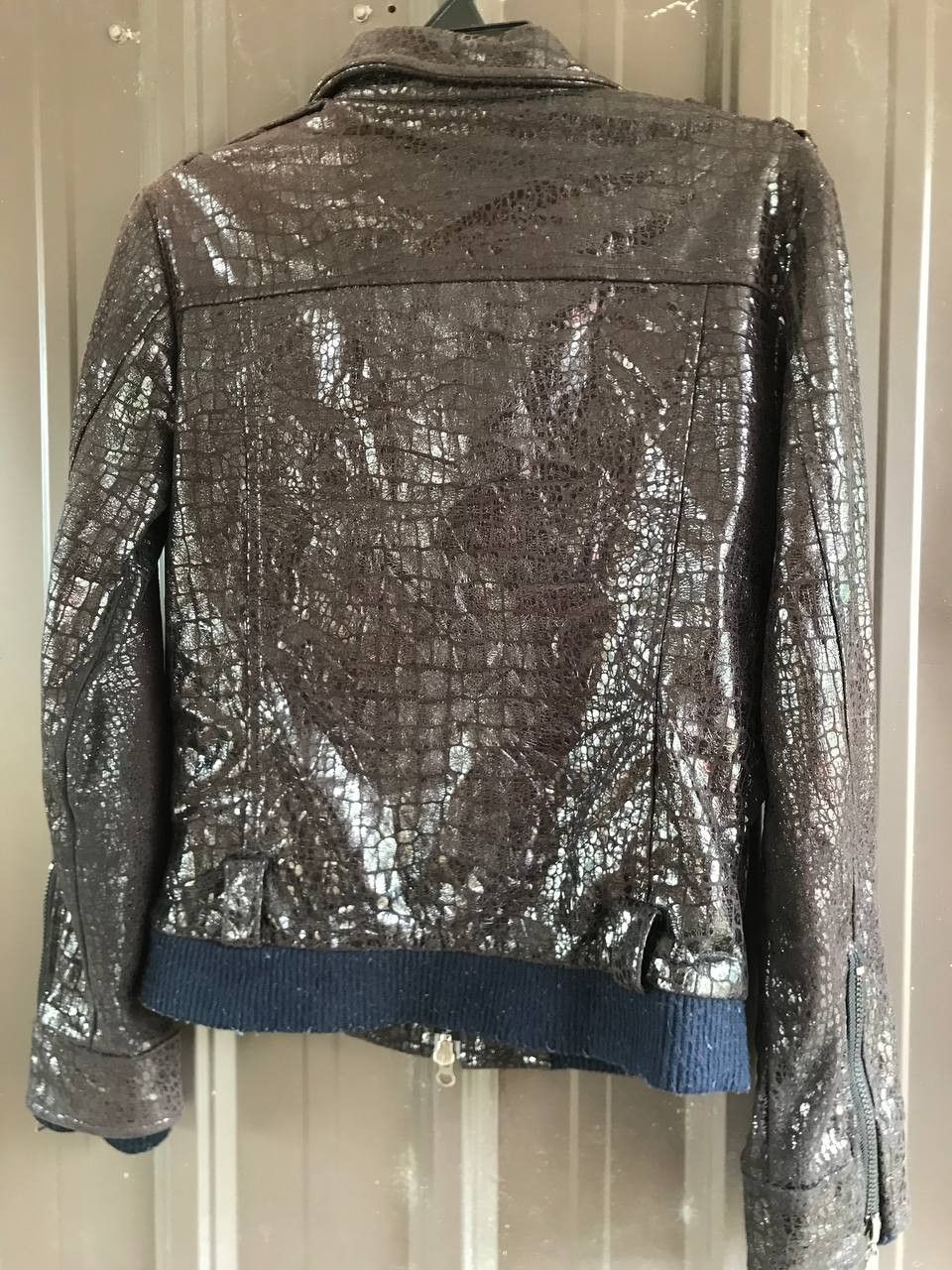 BUFFALO BOBS Buffalo Bobs Faux Snakeskin Leather Moto Jacket Size US XS / EU 42 / 0 - 3 Thumbnail