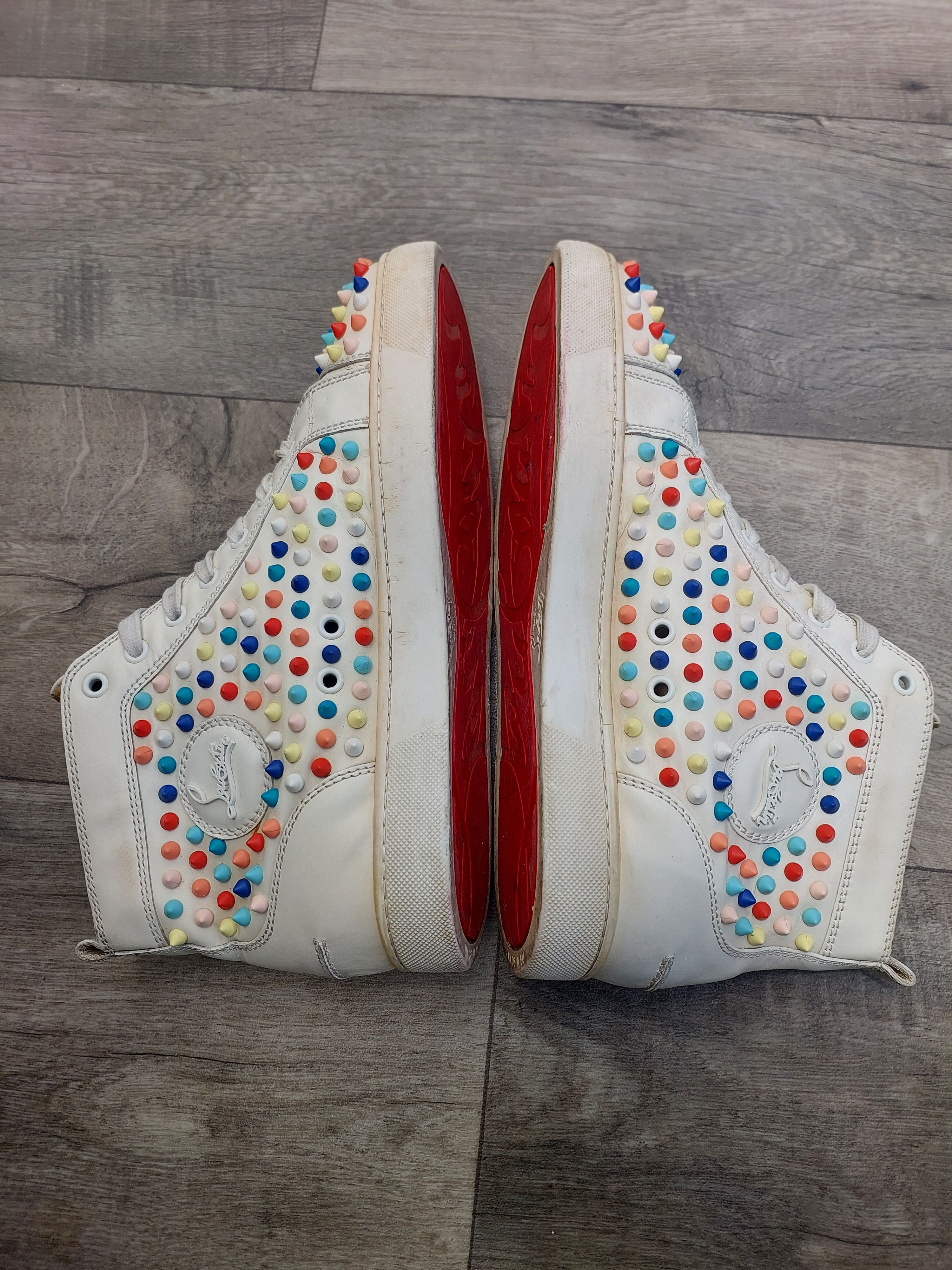 Christian Louboutin Lou Spikes leather trainers Size US 8.5 / EU 41-42 - 8 Thumbnail