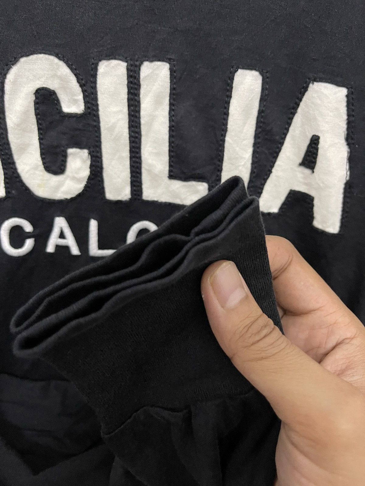 Dolce & Gabbana × Vintage D&G Silicia Calcio Spellout Long Sleeve T-shirt Black Size US S / EU 44-46 / 1 - 5 Thumbnail