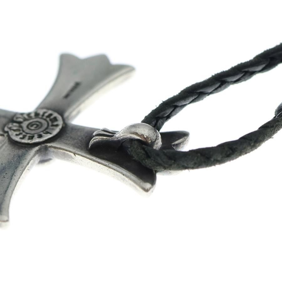 Chrome Hearts Chrome Hearts Large Cross Pendant with Leather Braid Size ONE SIZE - 6 Thumbnail