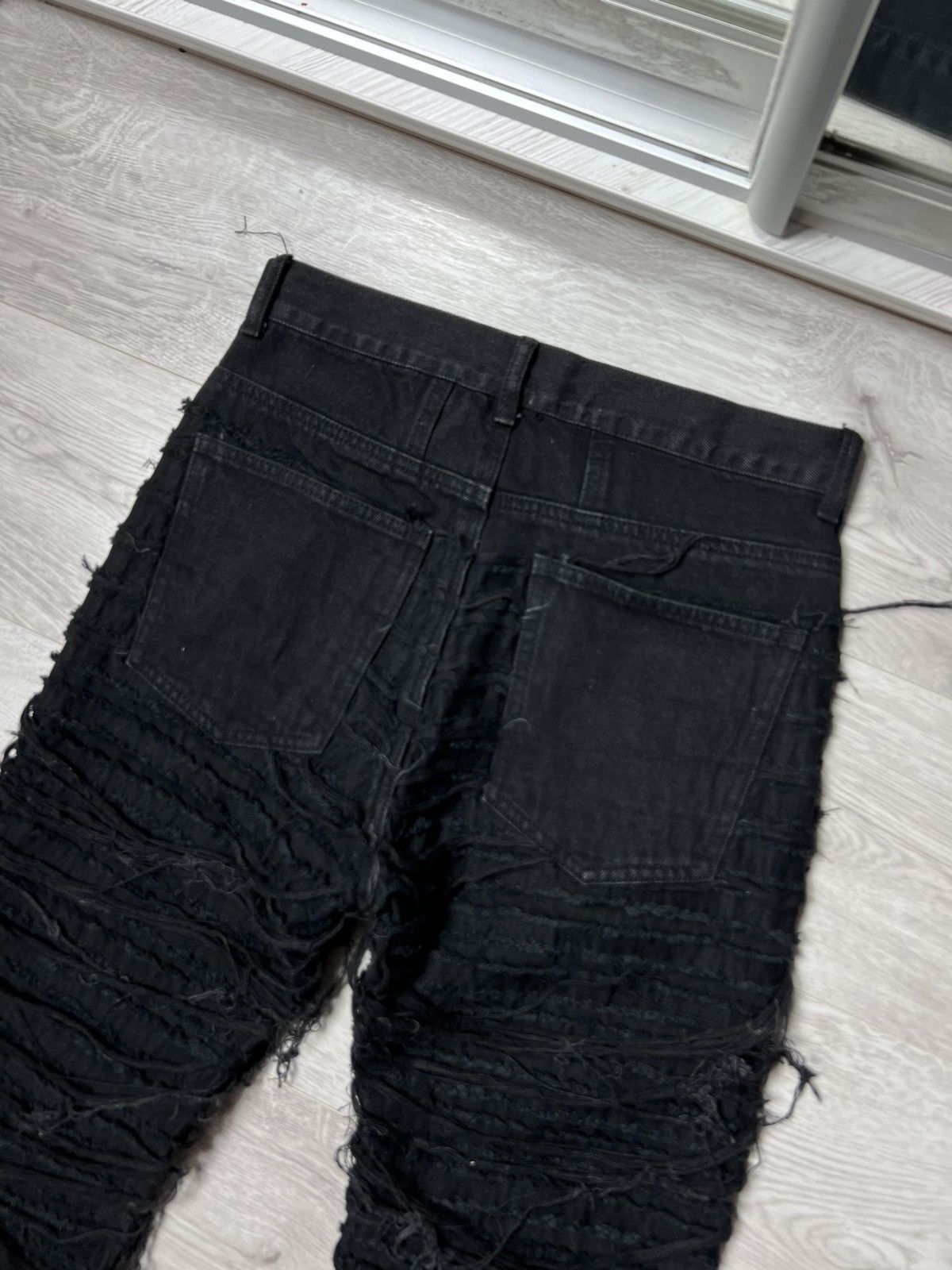 Japanese Brand Supermade Destroyed AMIRI Style Distressed Zipper Jeans Size US 30 / EU 46 - 7 Thumbnail