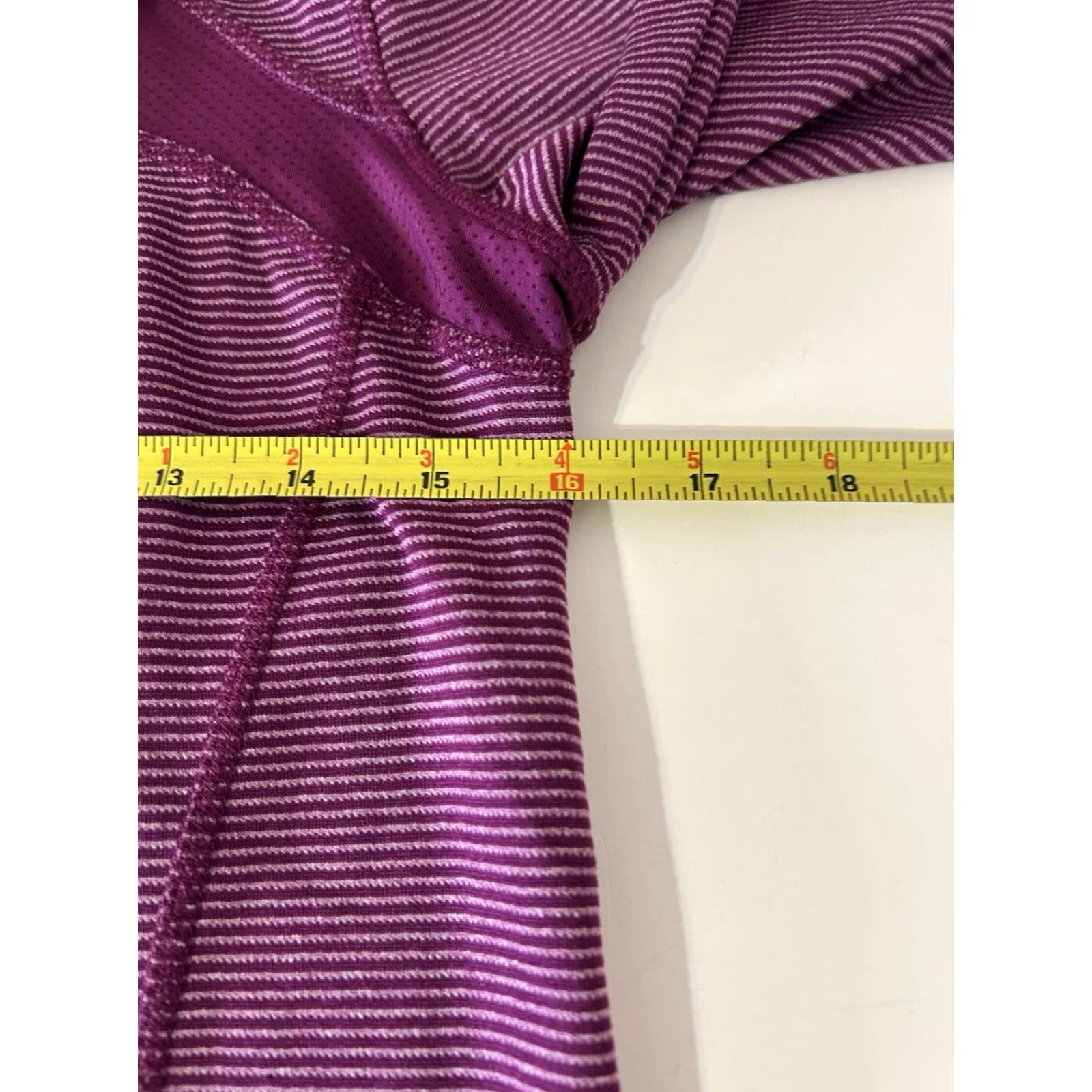 Vintage XERSION Slim Fit Long Sleeve Pullover Top Women Small Purple Striped 1/4 Zip Pullover Mock Neck Lightweight Casual Activewear Season: All Size S / US 4 / IT 40 - 6 Thumbnail
