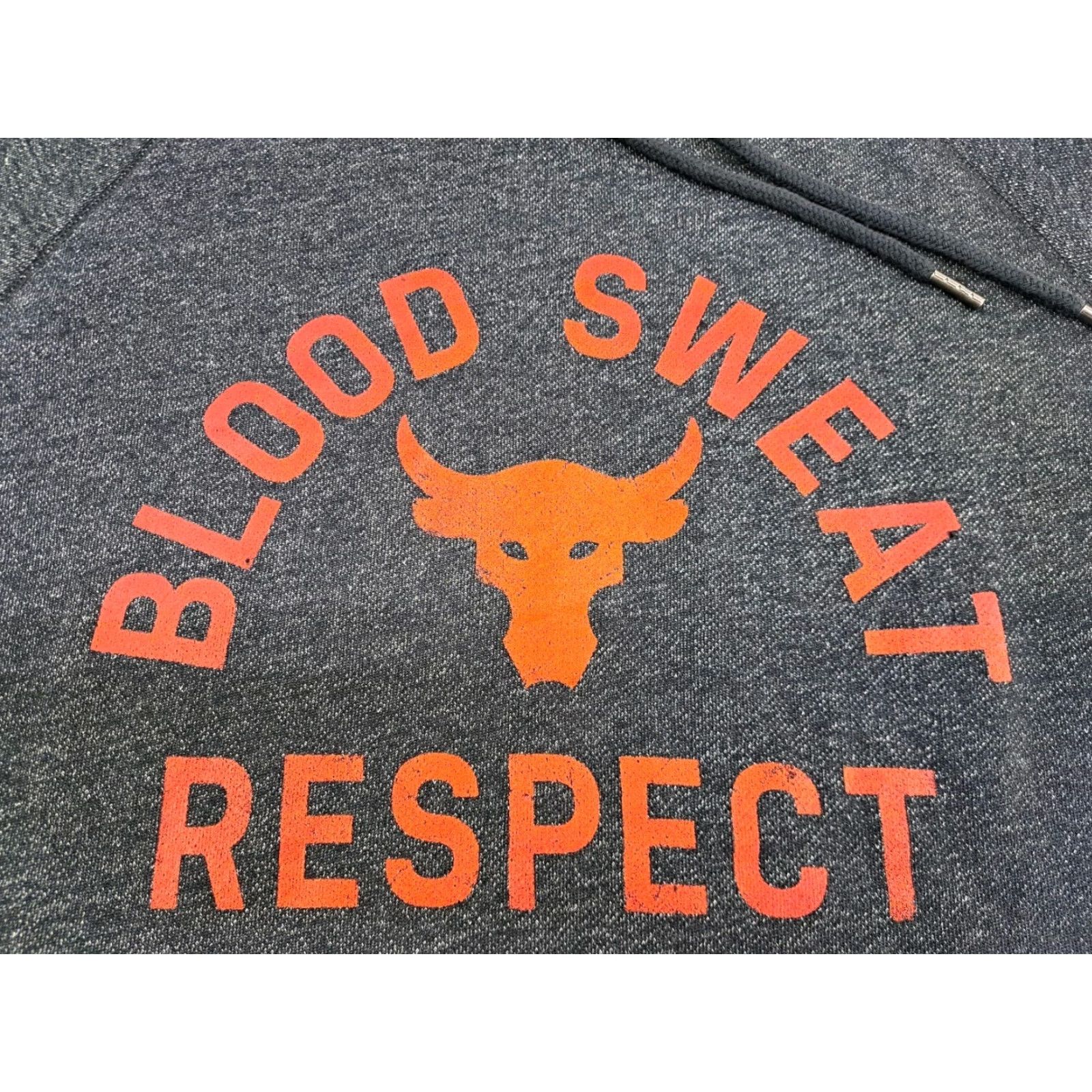 Under Armour Under Armour The Rock Blood Sweat Respect Short Sleeve Hoodie Mens L Black Graphic Print Embroidered Logo Pullover Size US L / EU 52-54 / 3 - 7 Thumbnail
