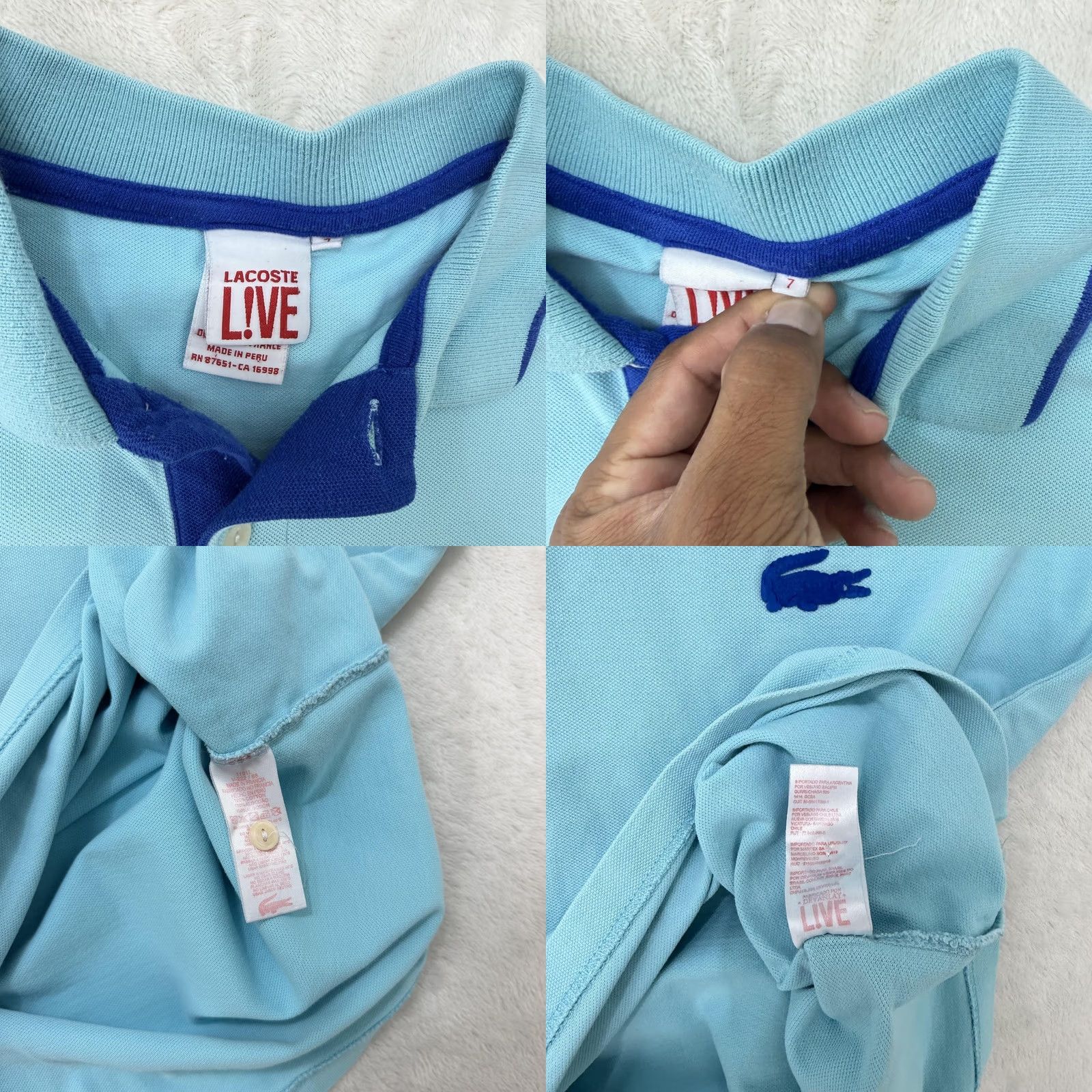 Lacoste Lacoste Live Polo Shirt Mens 2XL Blue Contrast Collar Logo Pique Cotton Shirt Slim Regular 100% Cotton Casual Mens Size US XXL / EU 58 / 5 - 10 Thumbnail