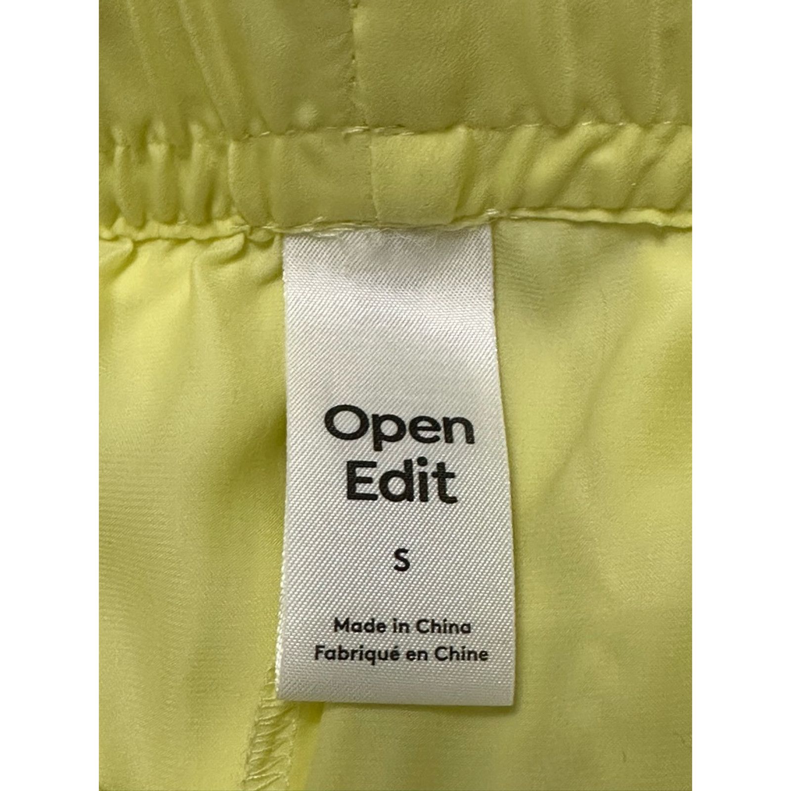 Other Open Edit Lounge Pant Drawstring Satin Solid Yellow W S NWOT Size 28" / US 6 / IT 42 - 7 Thumbnail
