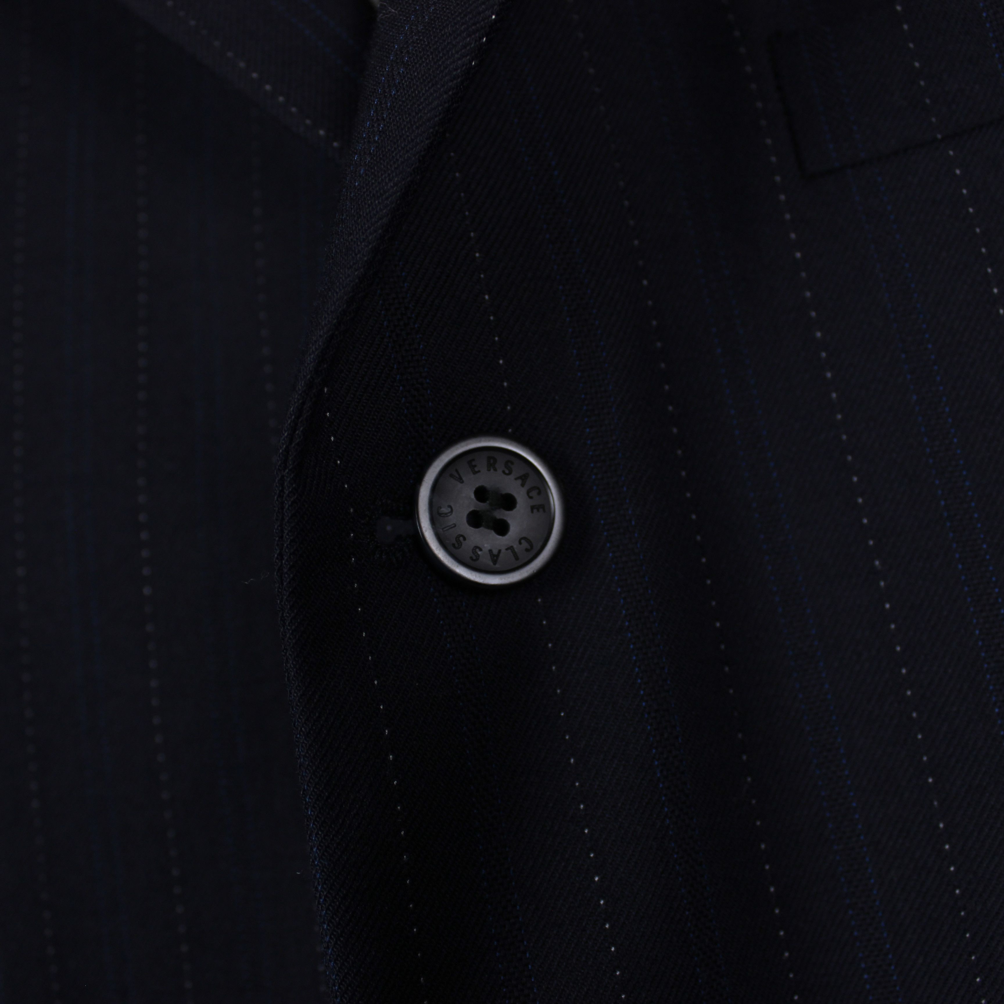 Versace Versace blazer men classic tailoring navy blue striped 50 Size 50R - 10 Thumbnail