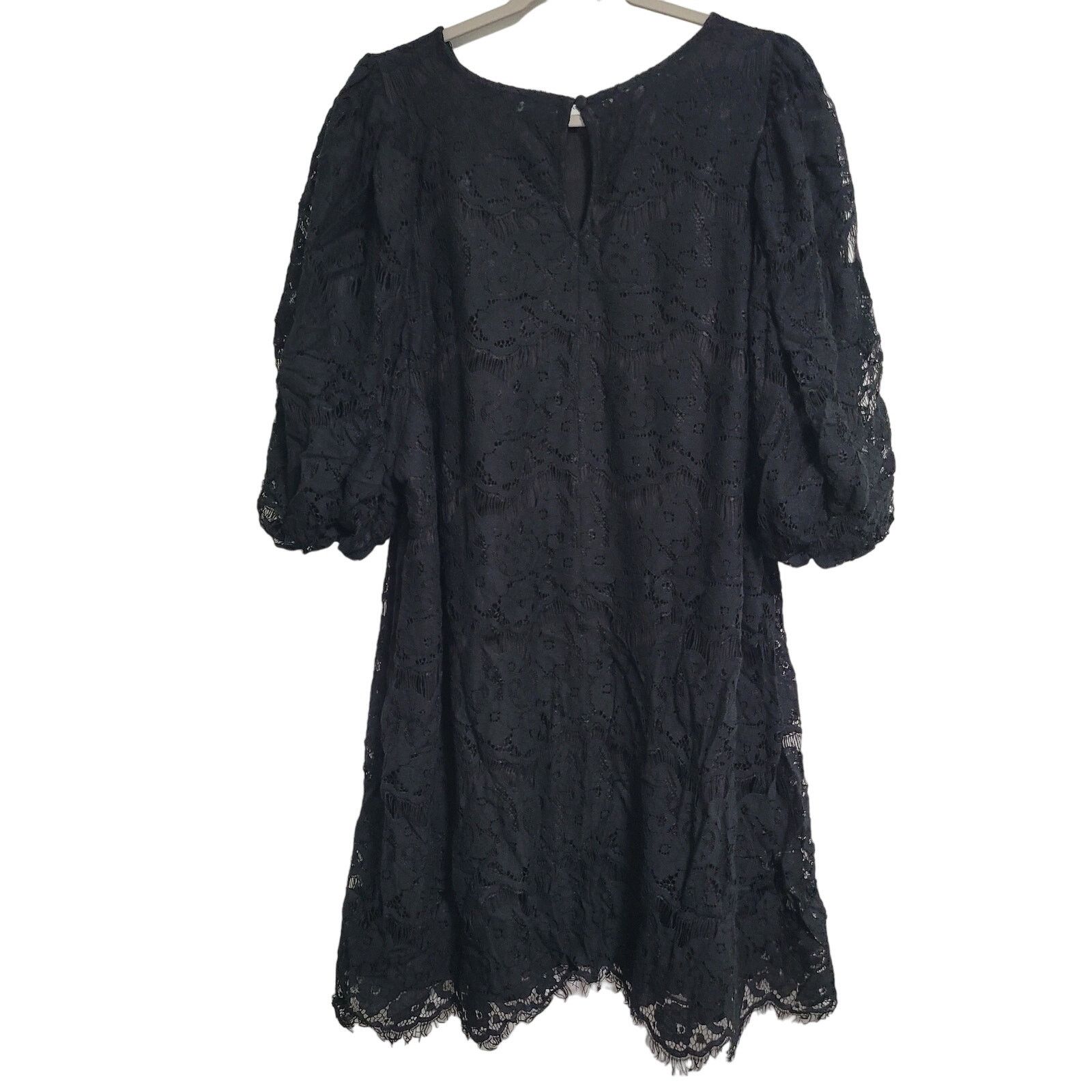 Designer NWT City Chic Black Nora Lace Mini Dress Pockets Large 20 Size L / US 10 / IT 46 - 6 Thumbnail