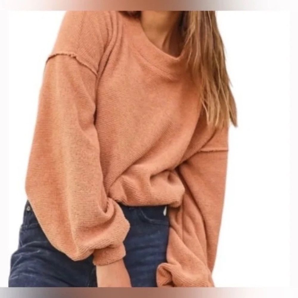 Free People Free people Beach Happy Pullover Rust Orange in Medium Sz Size M / US 6-8 / IT 42-44 - 6 Thumbnail
