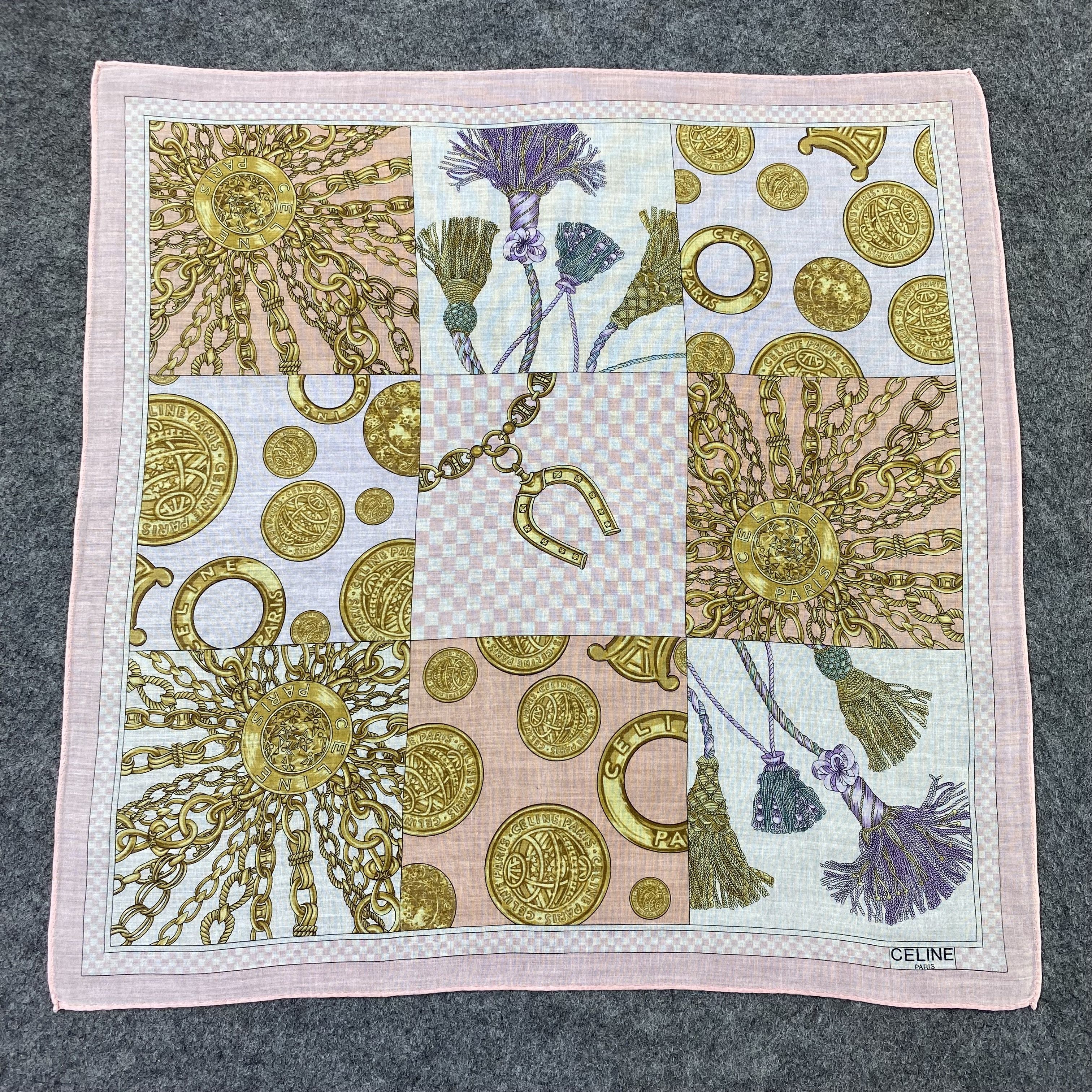 Celine Celine Handkerchief Neckerchief Bandana-B1869 Size ONE SIZE - 3 Thumbnail