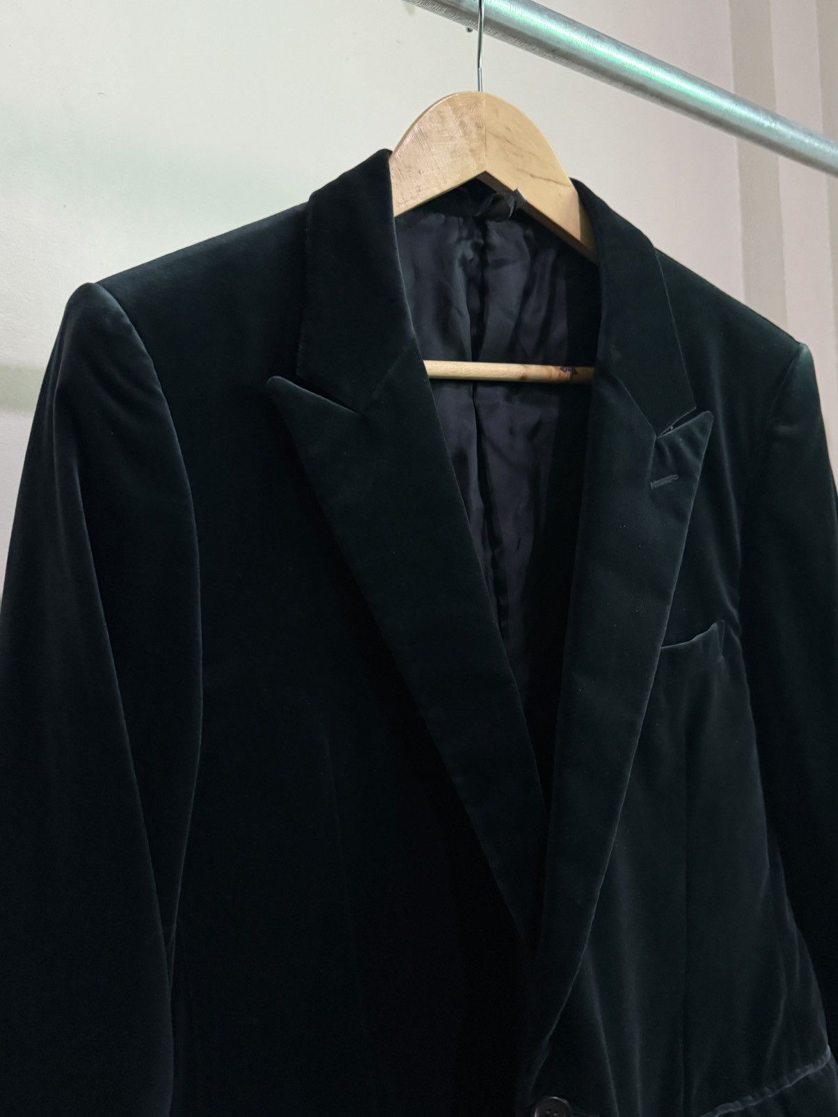 Dior 2008 Dior Velvet Bluegreen By Kris van assche Blazer Size 52R - 4 Thumbnail