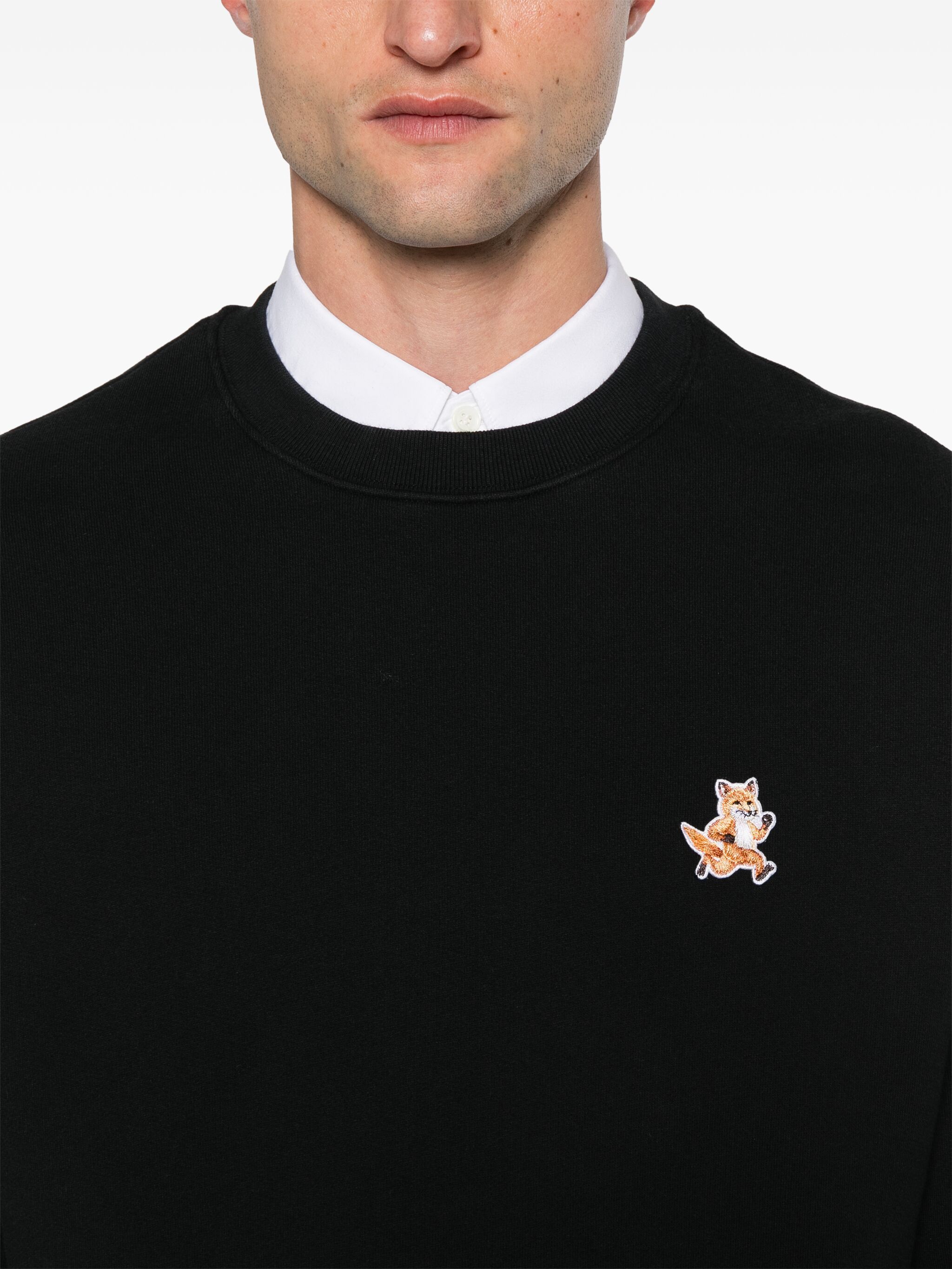 Maison Kitsune o1s22i1n1124 Speedy Fox Comfort Fit Sweatshirt in Black Size US M / EU 48-50 / 2 - 5 Thumbnail
