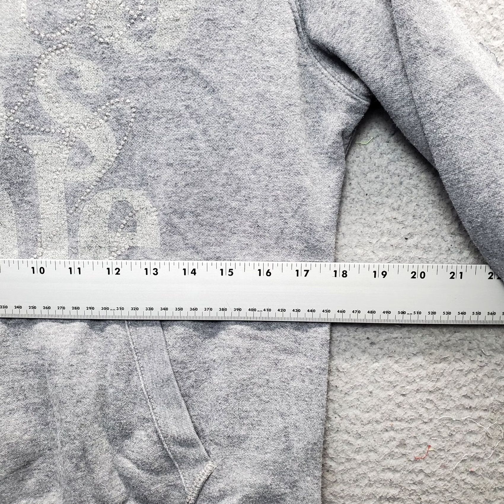 Vintage Aéropostale Hoodie Womens L Gray Fleece Lined Glitter Logo Long Sleeve Pullover Size L / US 10 / IT 46 - 4 Thumbnail