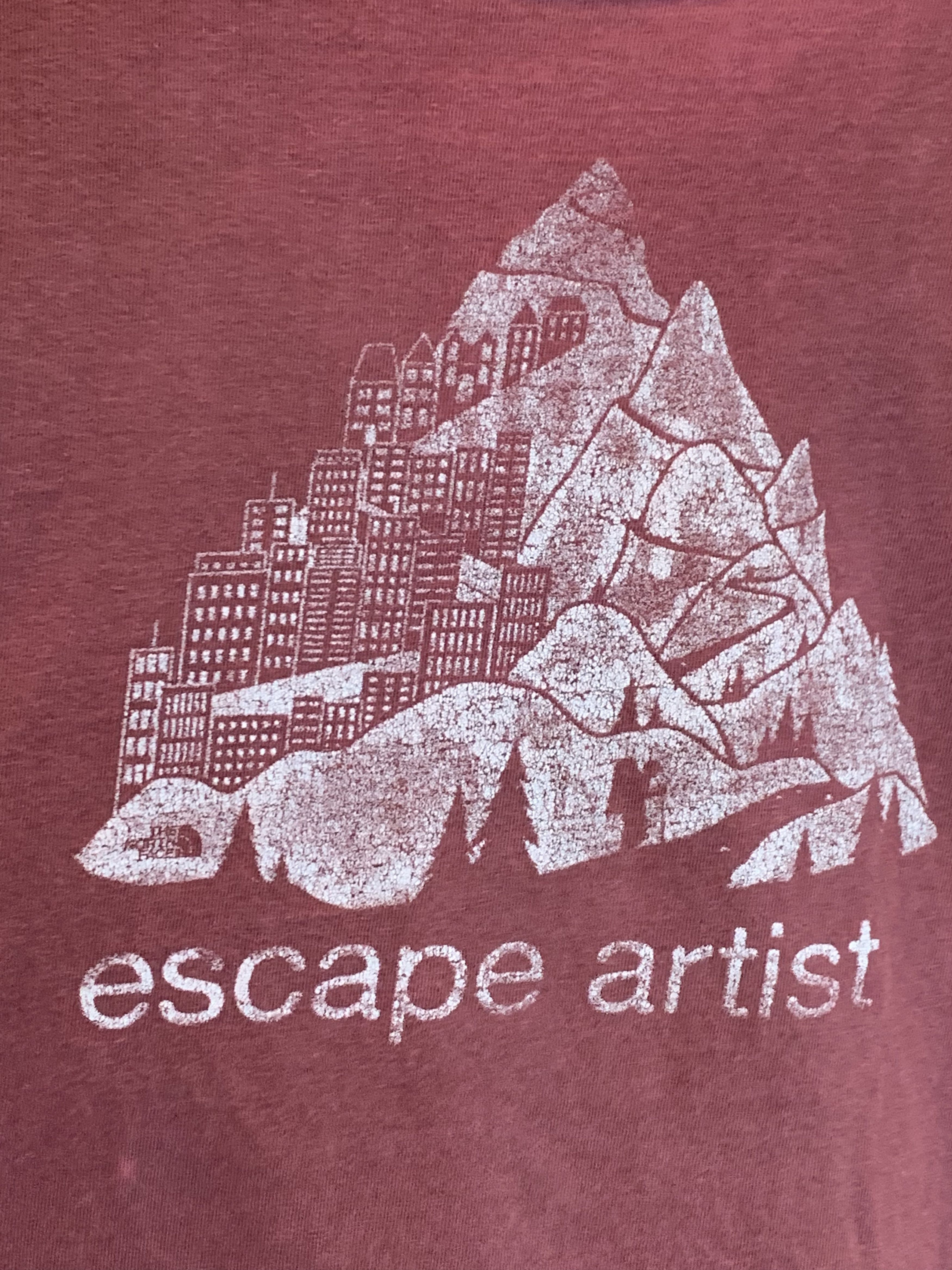 The North Face RARE Vintage North Face Escape Artist Hiking Art Faded Shirt Size US M / EU 48-50 / 2 - 3 Thumbnail