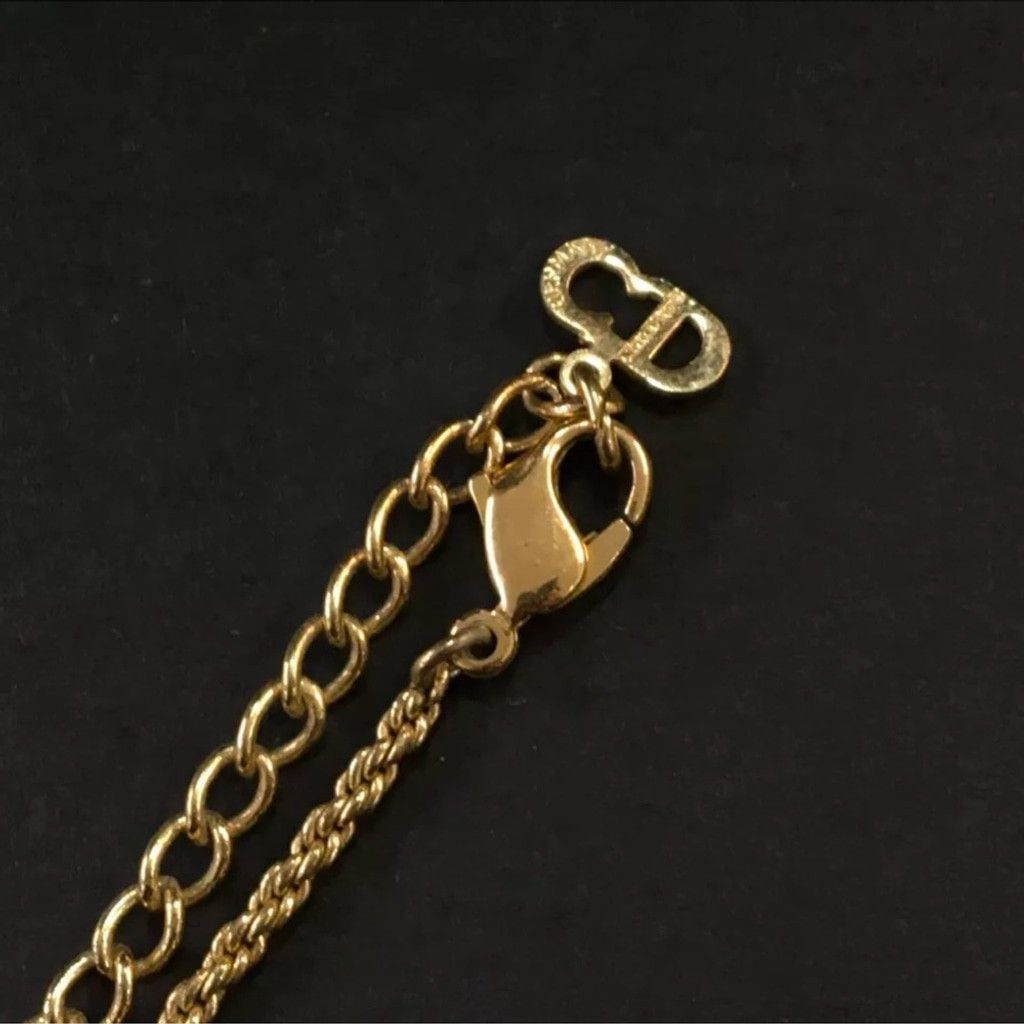 Dior Christian Dior gold perfume bottle necklace with Dior logo Size ONE SIZE - 4 Thumbnail